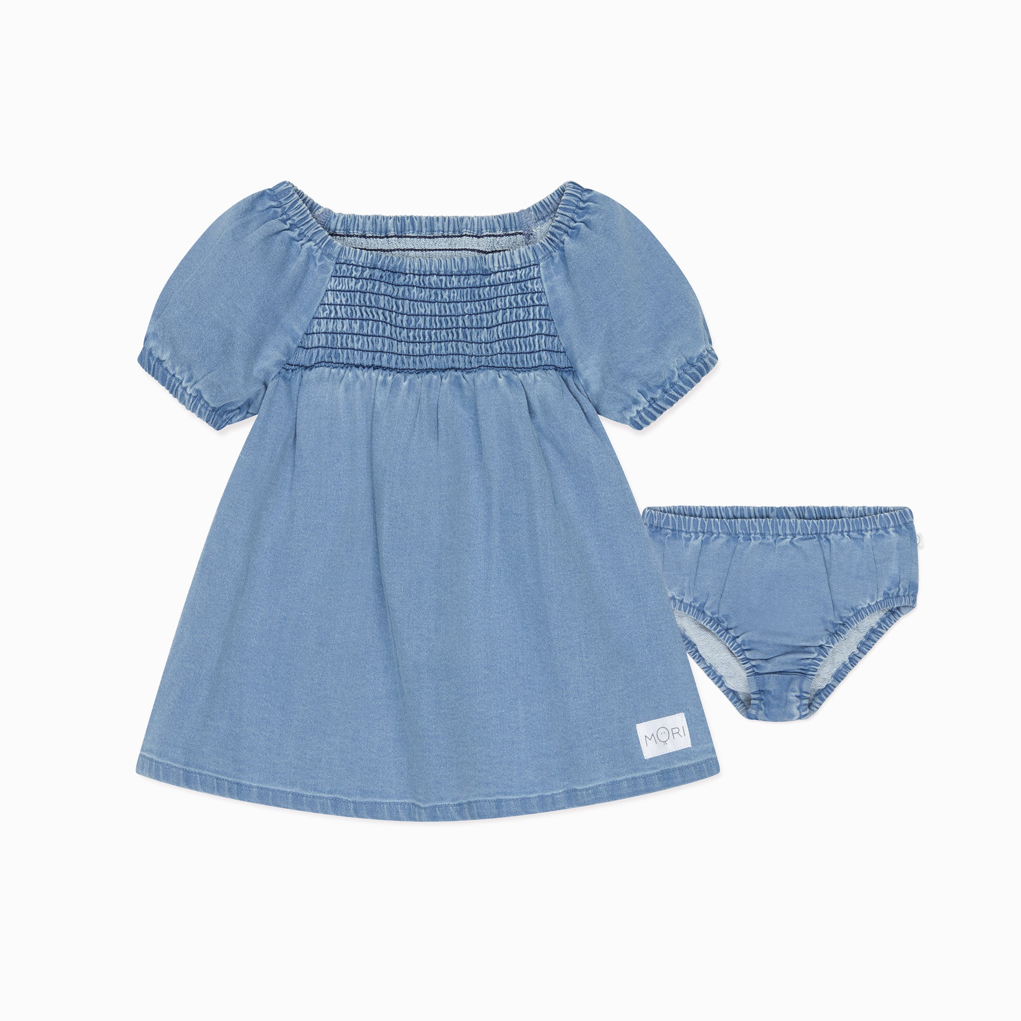 Baby Denim Smocked Dress - Image 2