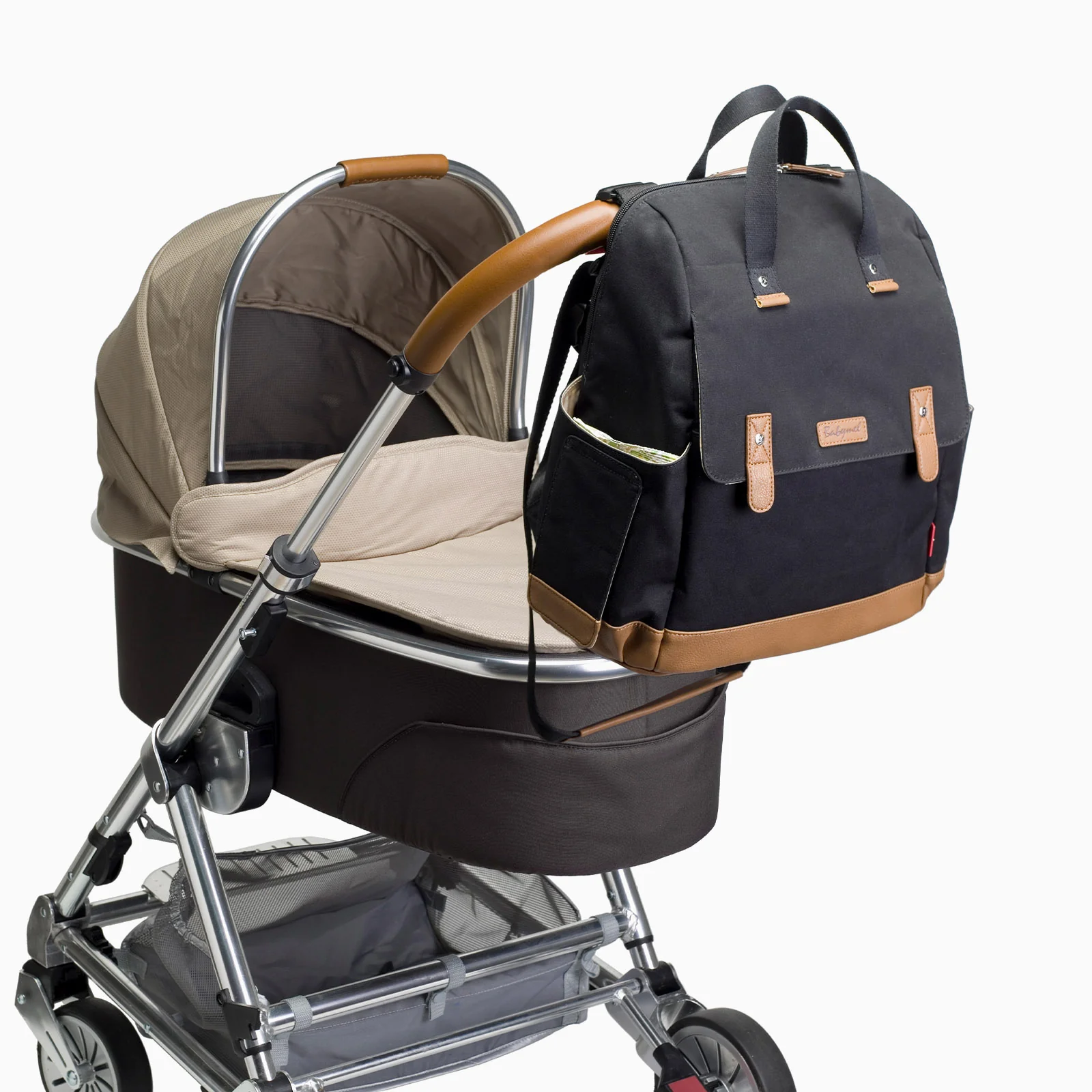 Babymel Robyn Eco Convertible Backpack - Black - Image 4