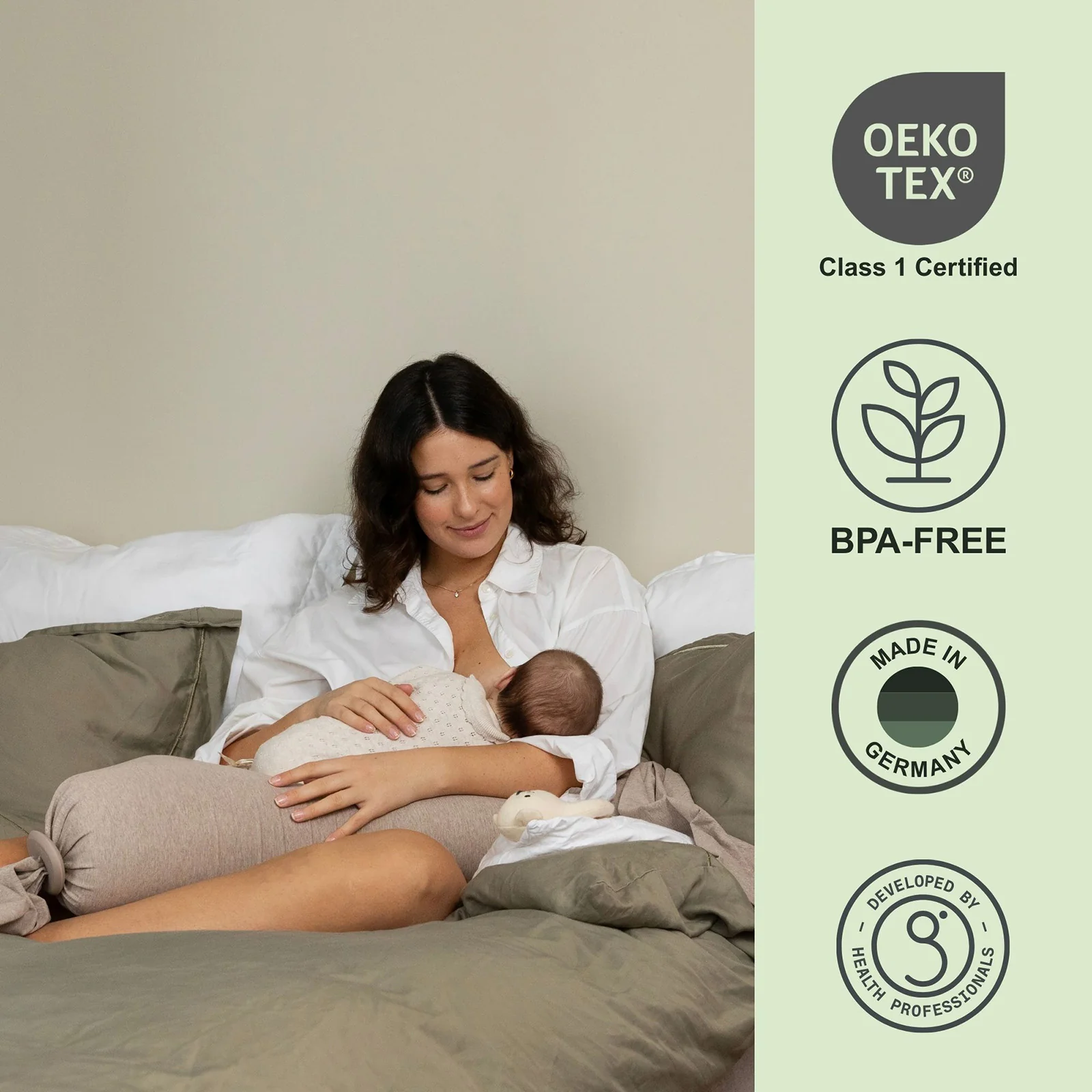 bbhugme Nursing Pillow - Seashell Beige - Image 7