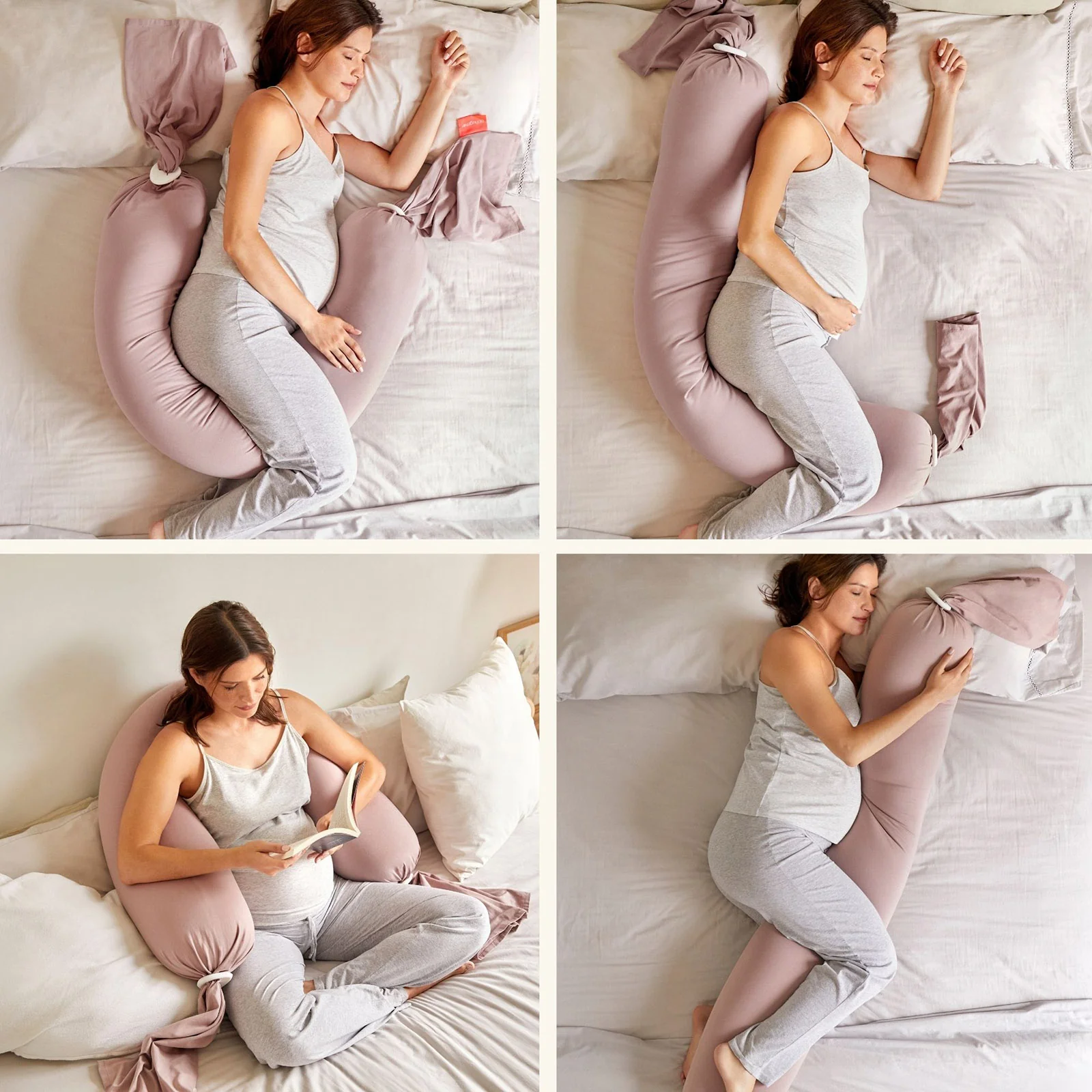 bbhugme Pregnancy Pillow - Dusty Pink - Image 2