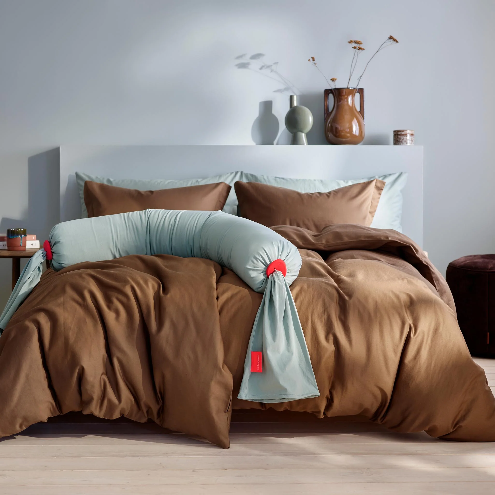 bbhugme Pregnancy Pillow - Eucalyptus & Coral - Image 8