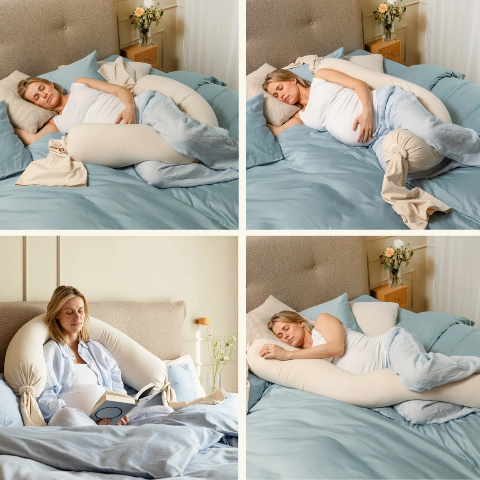 bbhugme Pregnancy Pillow - Soft White - Image 7