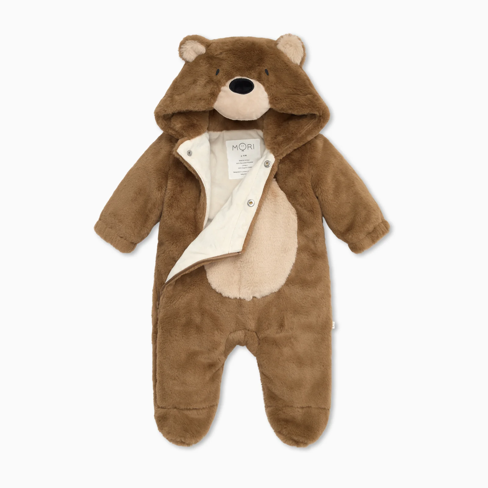 Bear Faux Fur Pramsuit - Image 3
