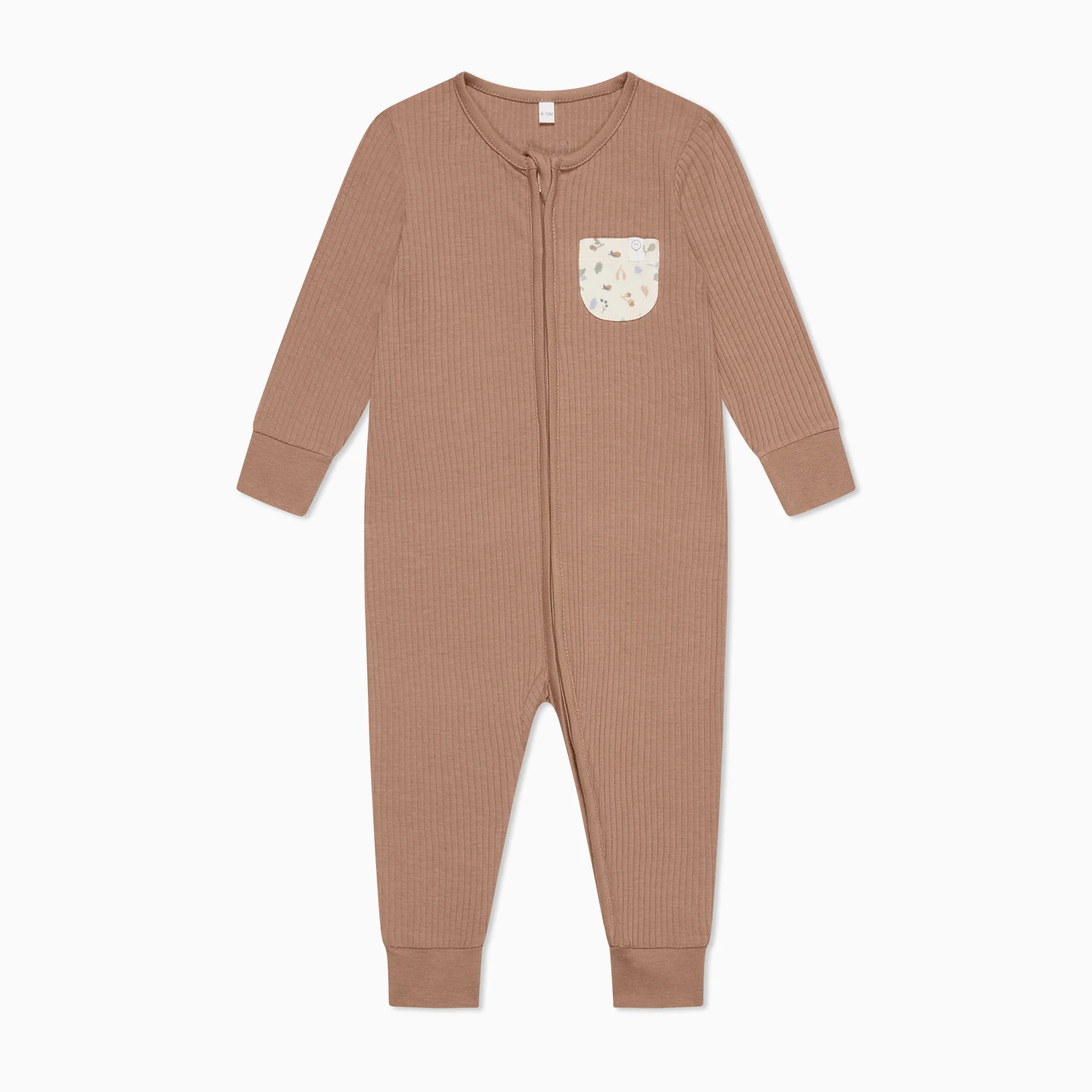 Bear Pocket Ribbed Clever Zip Sleepsuit - Image 6
