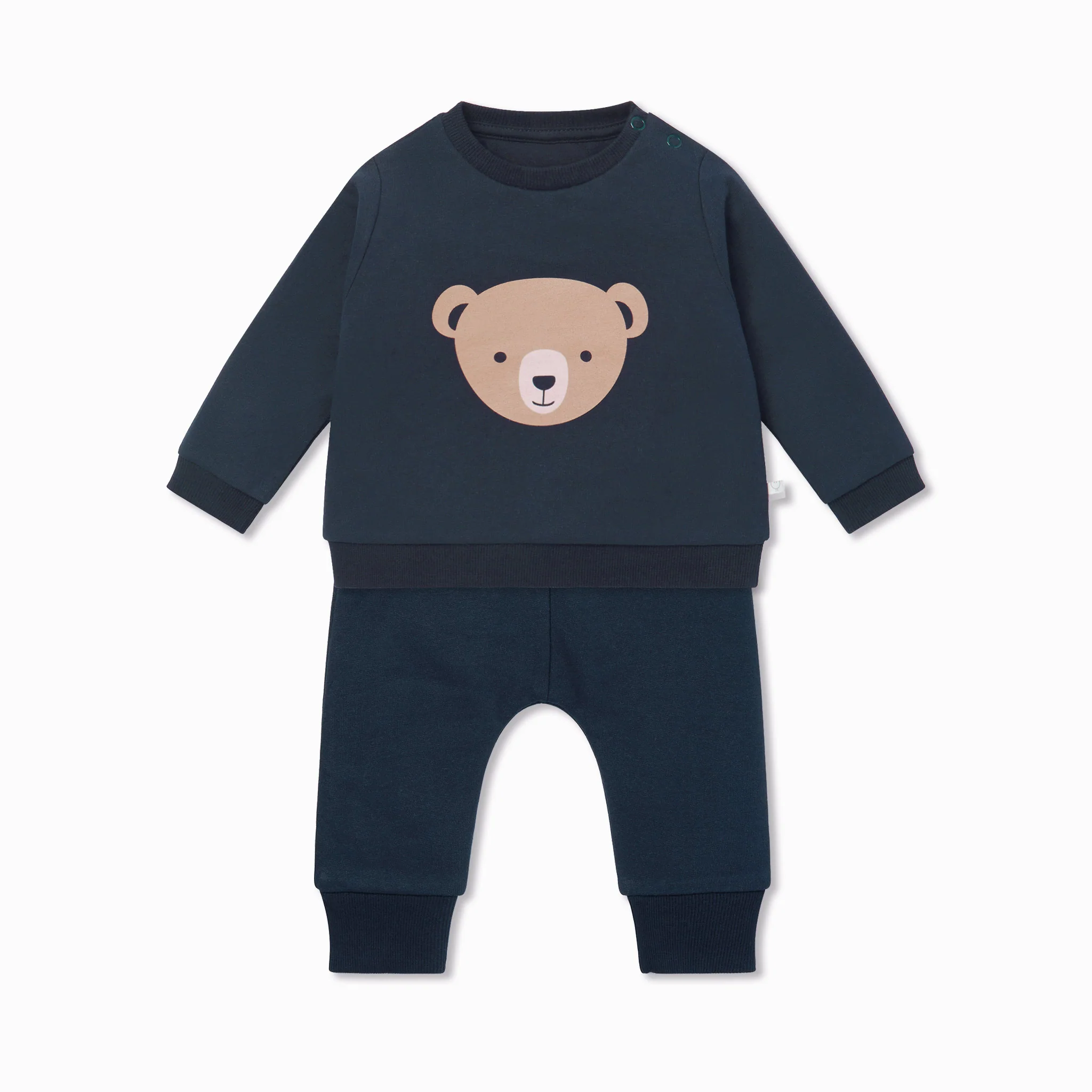 Bear Print Sweatshirt & Joggers Outfit - Image 2