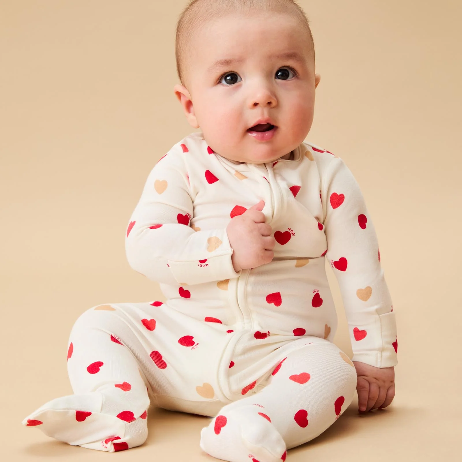 Berry Cherry & Love Heart Clever Zip Sleepsuit 2 Pack - Image 3