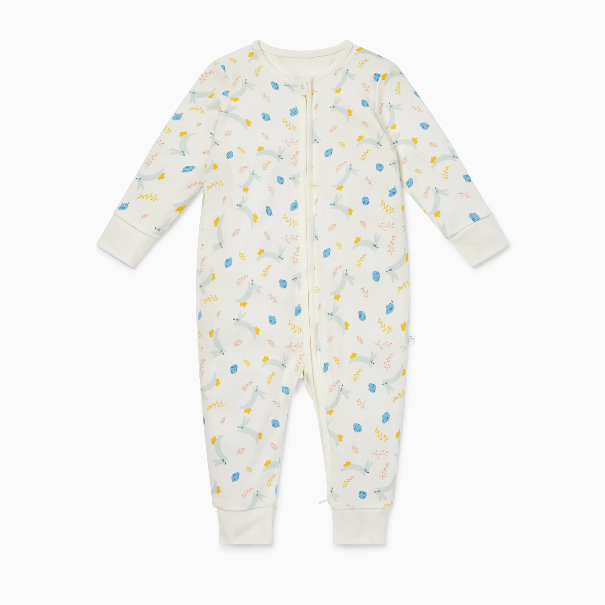 Bunny Print Zip-Up Sleepsuit - Image 3