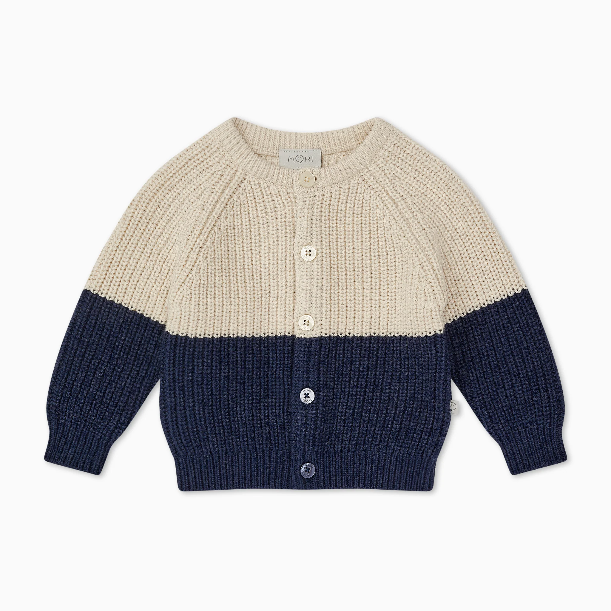 Chunky Knit Colourblock Cardigan - Image 2