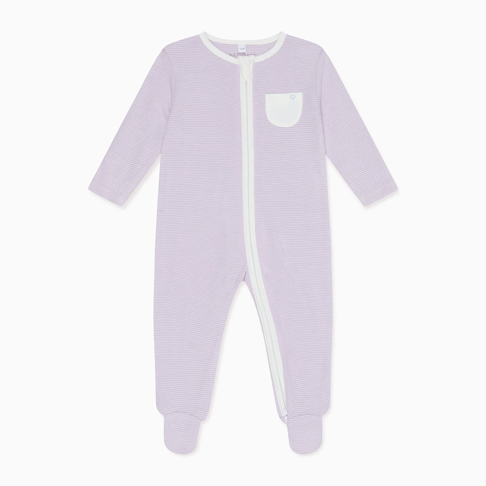 Clever Zip Sleepsuit 3 Pack - Purple & Pink Stripe - Image 6