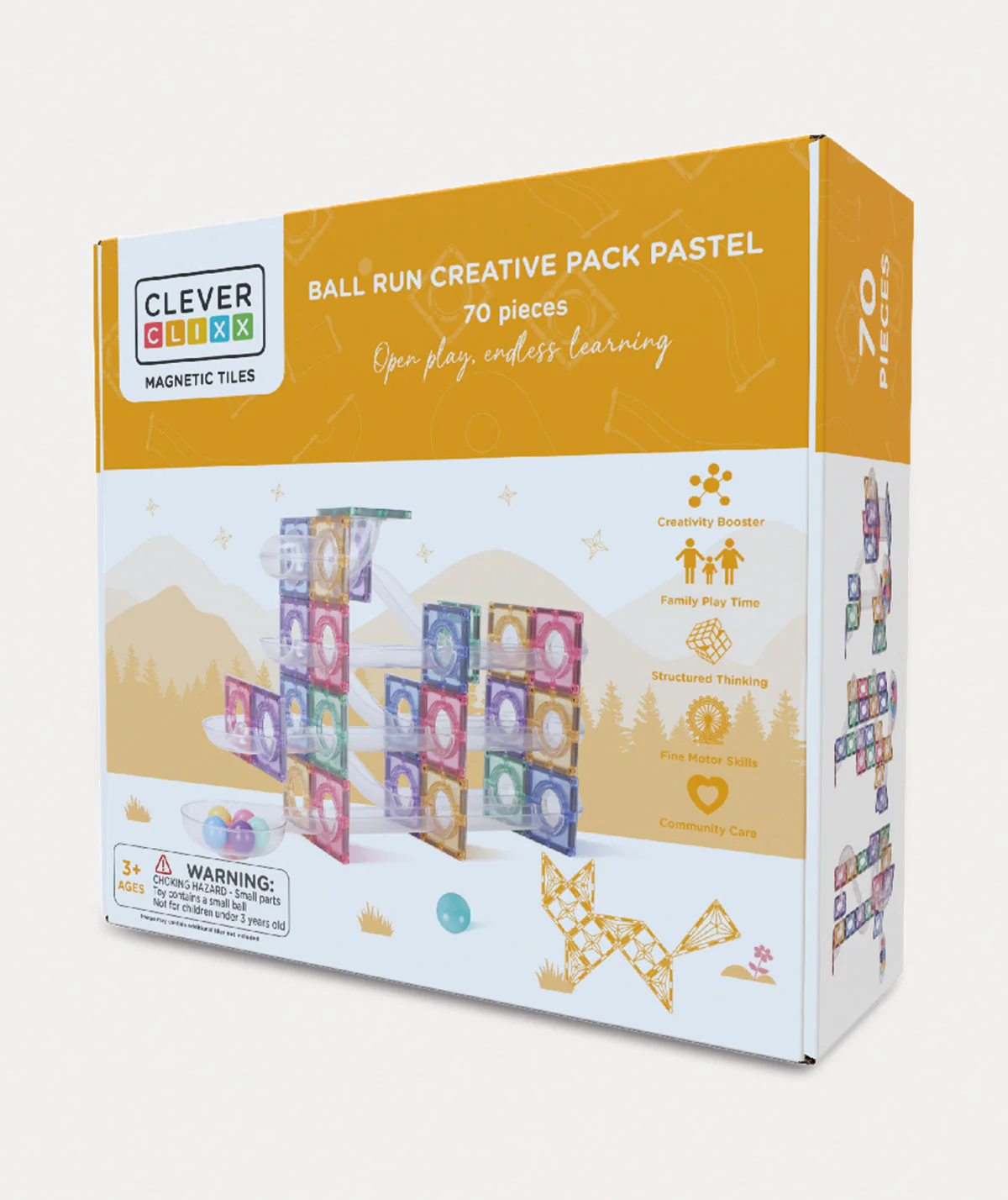 Cleverclizz Ball Run Creative Pack Pastel 70 Pieces - Image 2