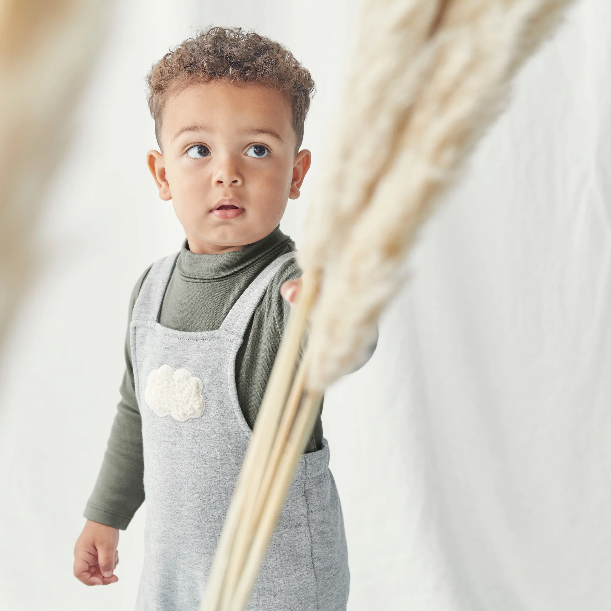 Cloud Dungarees & Roll Neck Bodysuit Outfit - Image 2