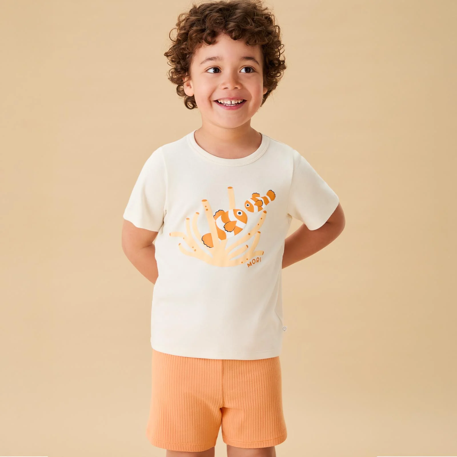 Clown Fish T-shirt & Ribbed Shorts Outfit