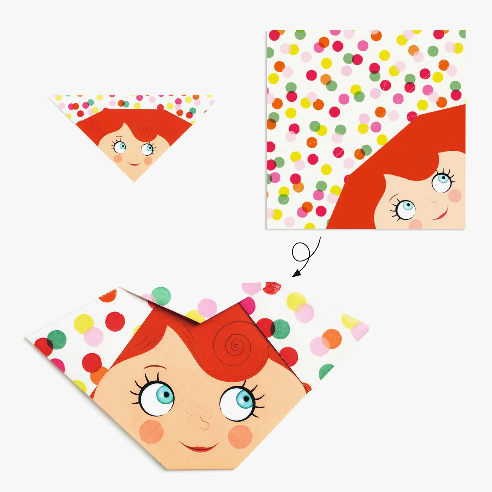 Djeco Pretty Faces Origami Kit - Image 4