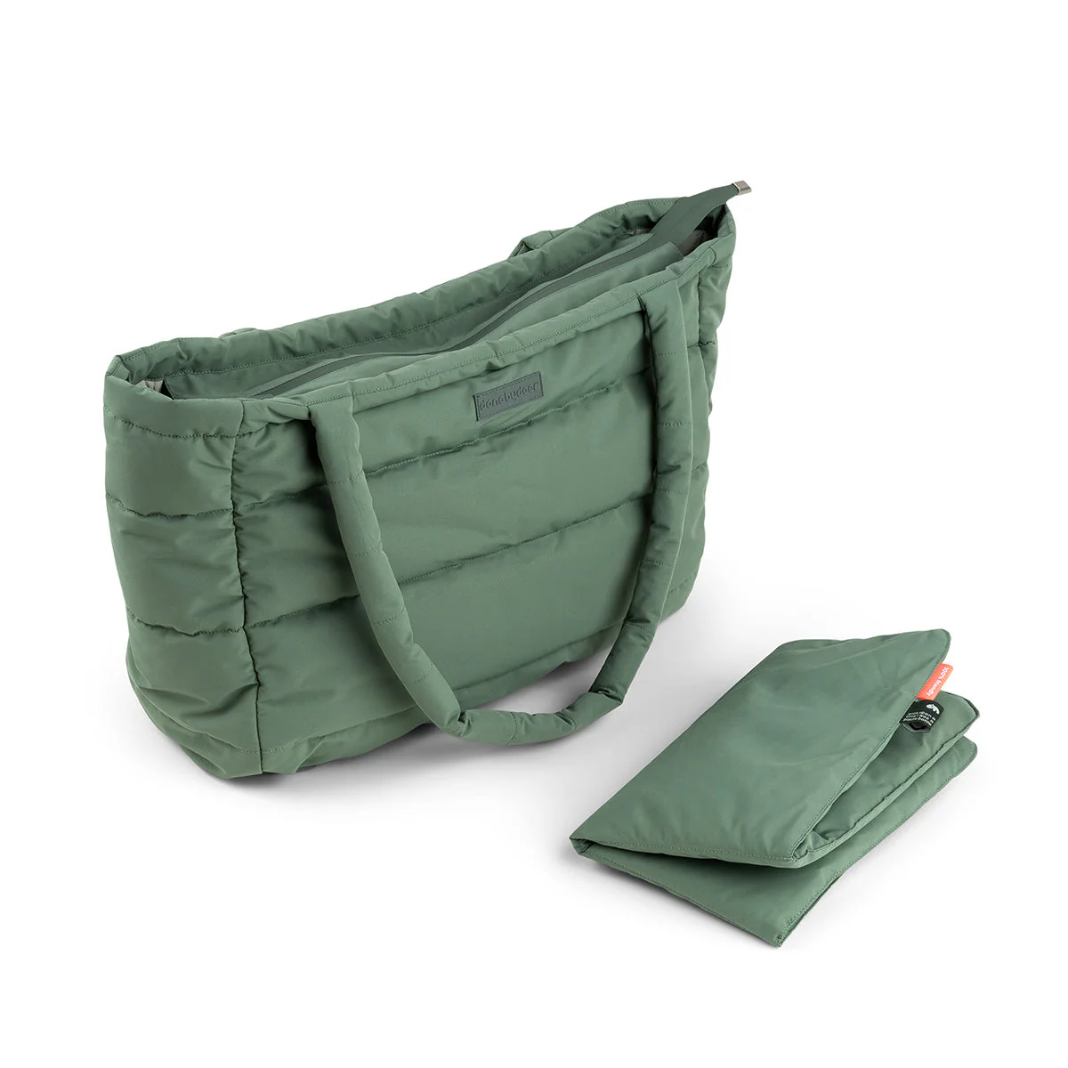 Done By Deer Quilted Changing Tote Bag - Green - Image 3