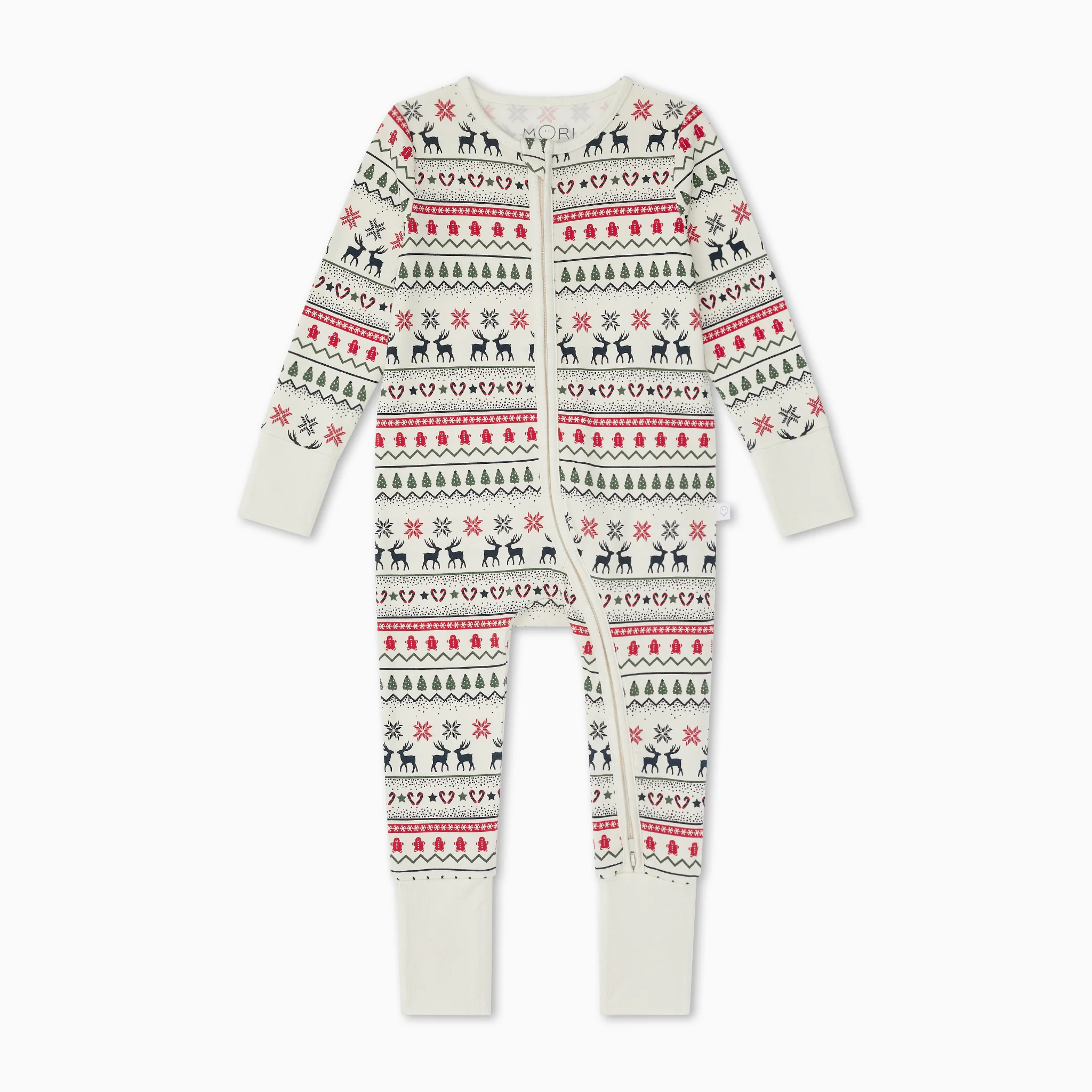 Fair Isle Print Clever Zip Sleepsuit - Image 3