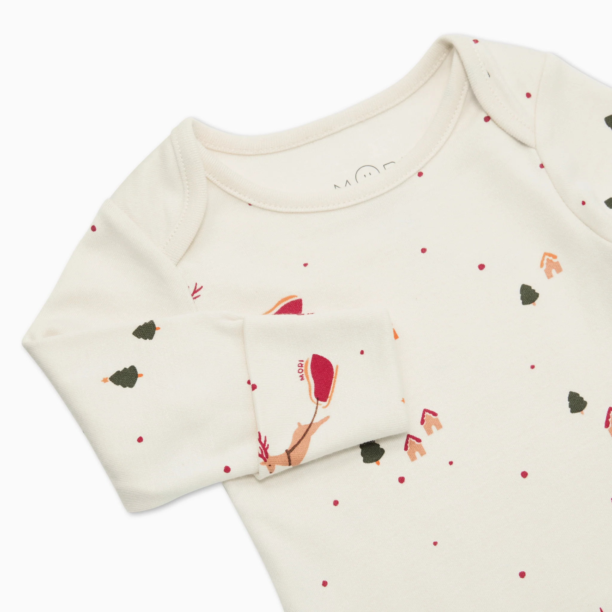Festive Print Long Sleeve Bodysuit - Image 5