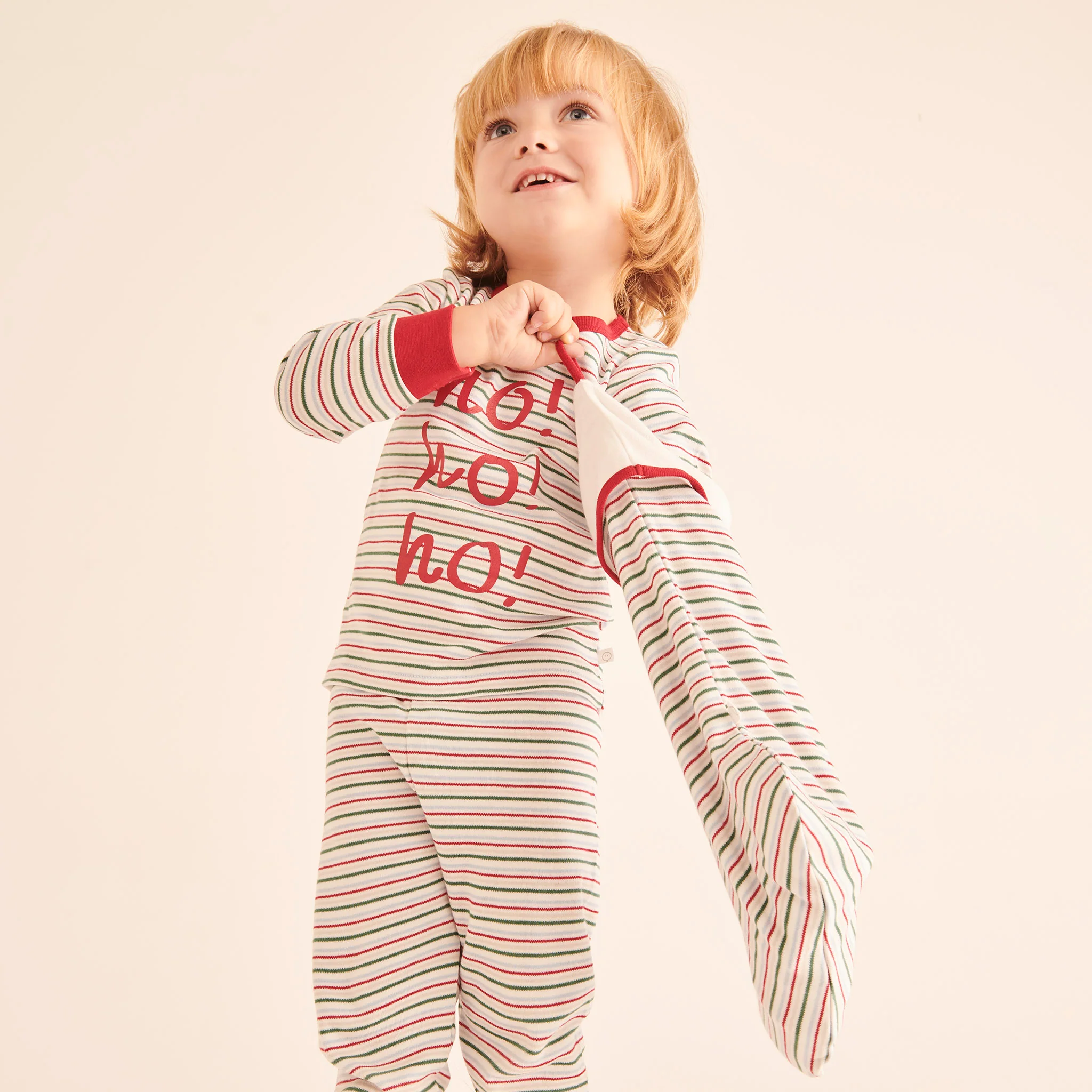 Festive Stripe Pyjamas & Stocking Set - Image 2