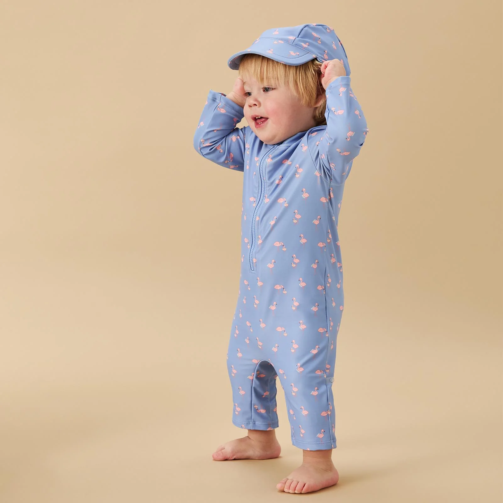 Flamingo Sunsafe Swimsuit & Hat