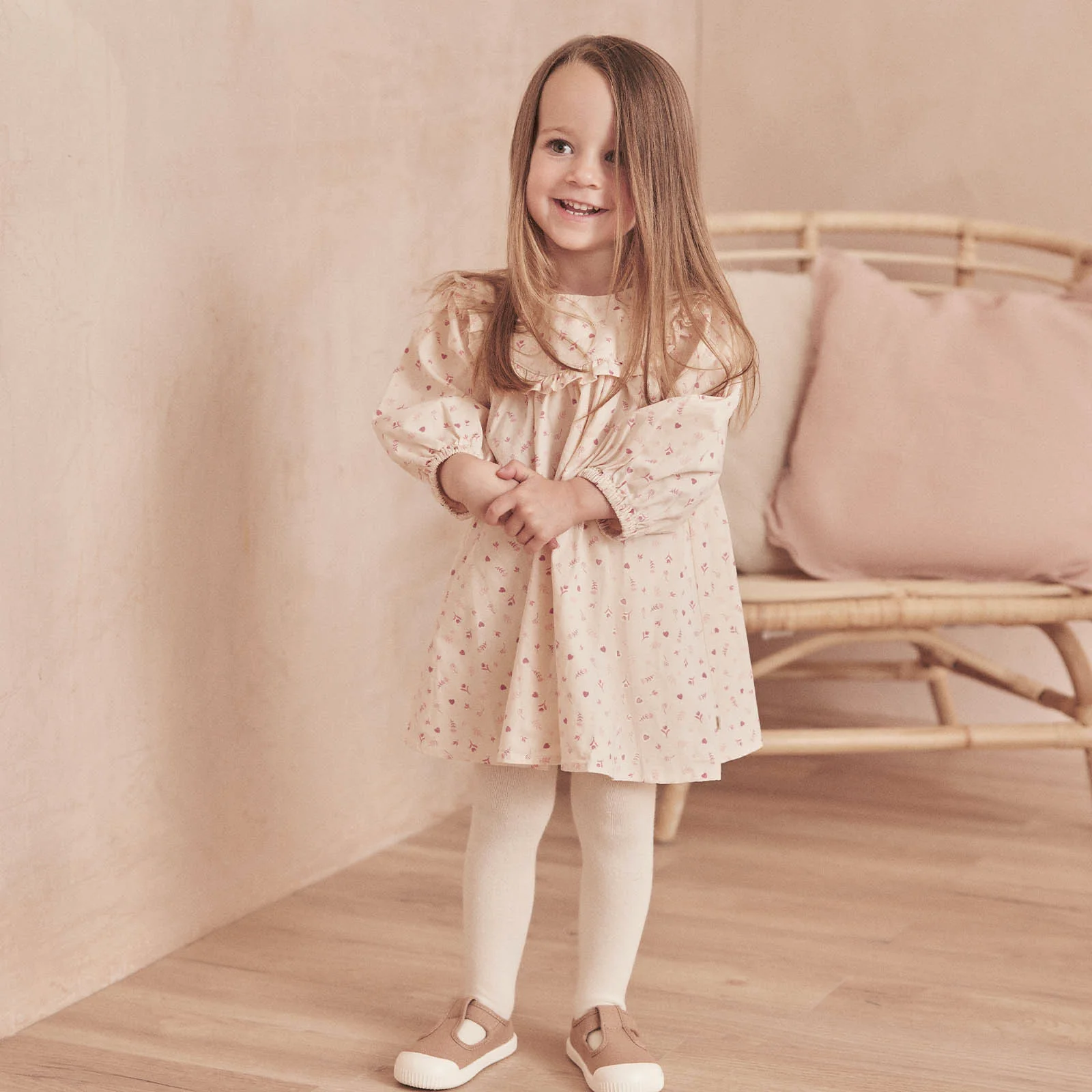 Floral Frilled Collar Dress - Image 3