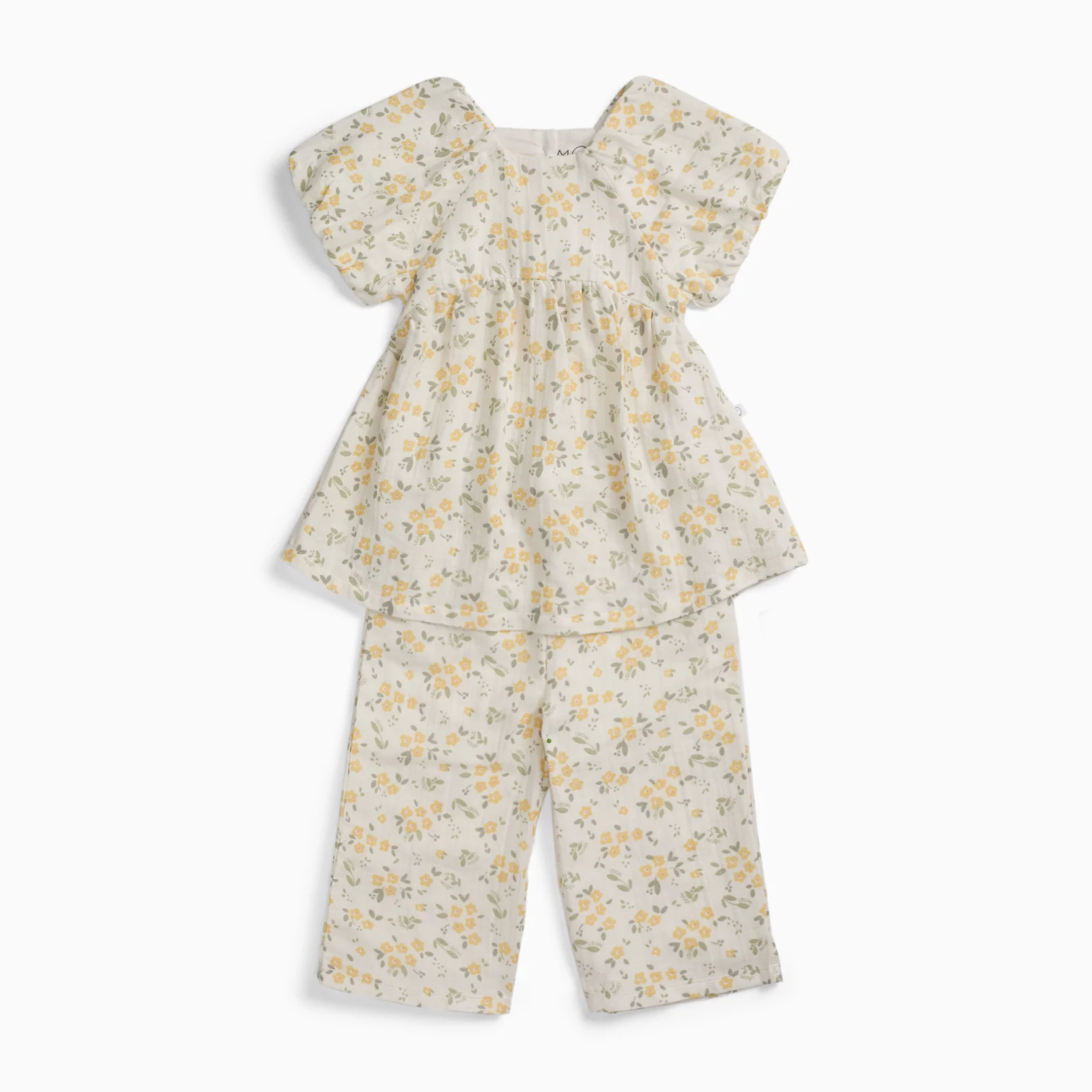 Floral Muslin Blouse & Trousers Outfit