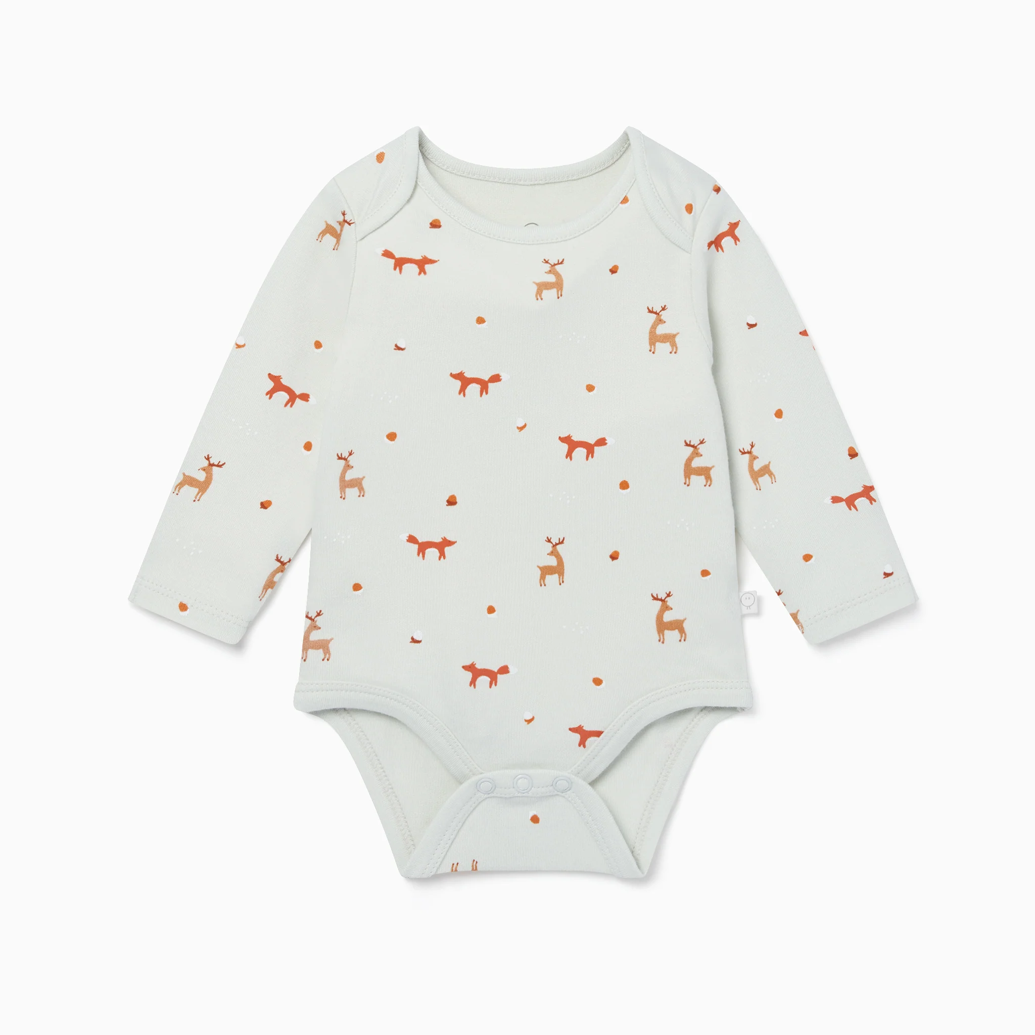 Fox Print Long Sleeve Bodysuit