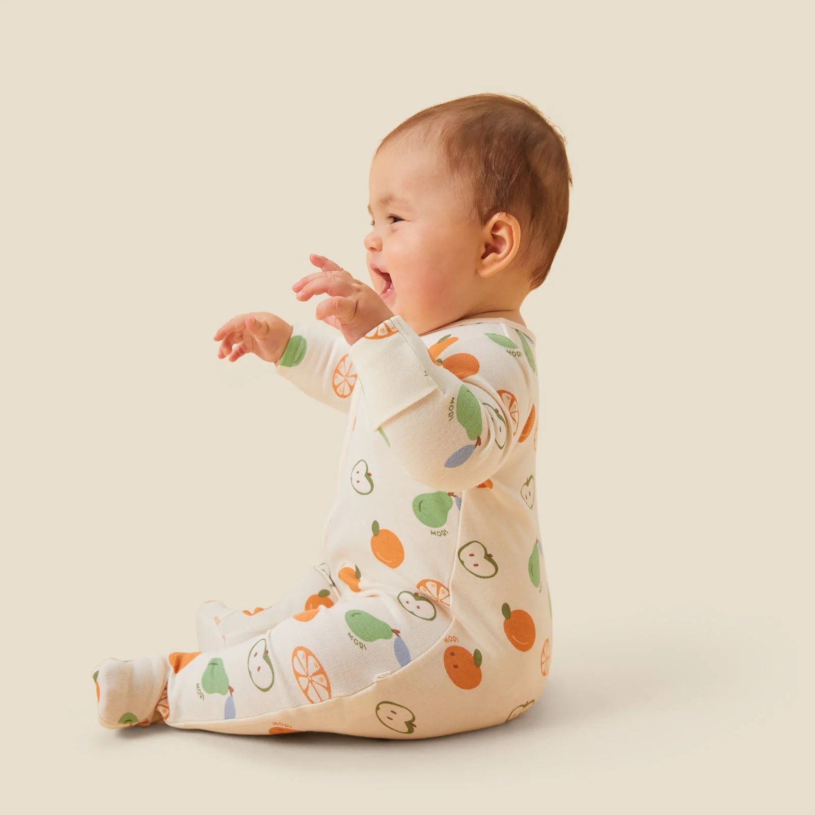 Fruit Print Clever Zip Sleepsuit - Image 2