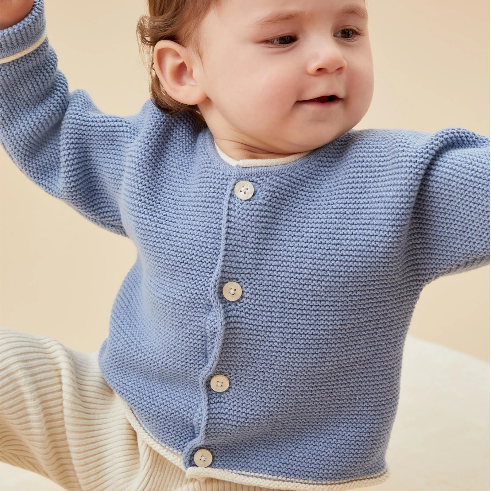 Garter Stitch Knitted Cardigan - Image 2