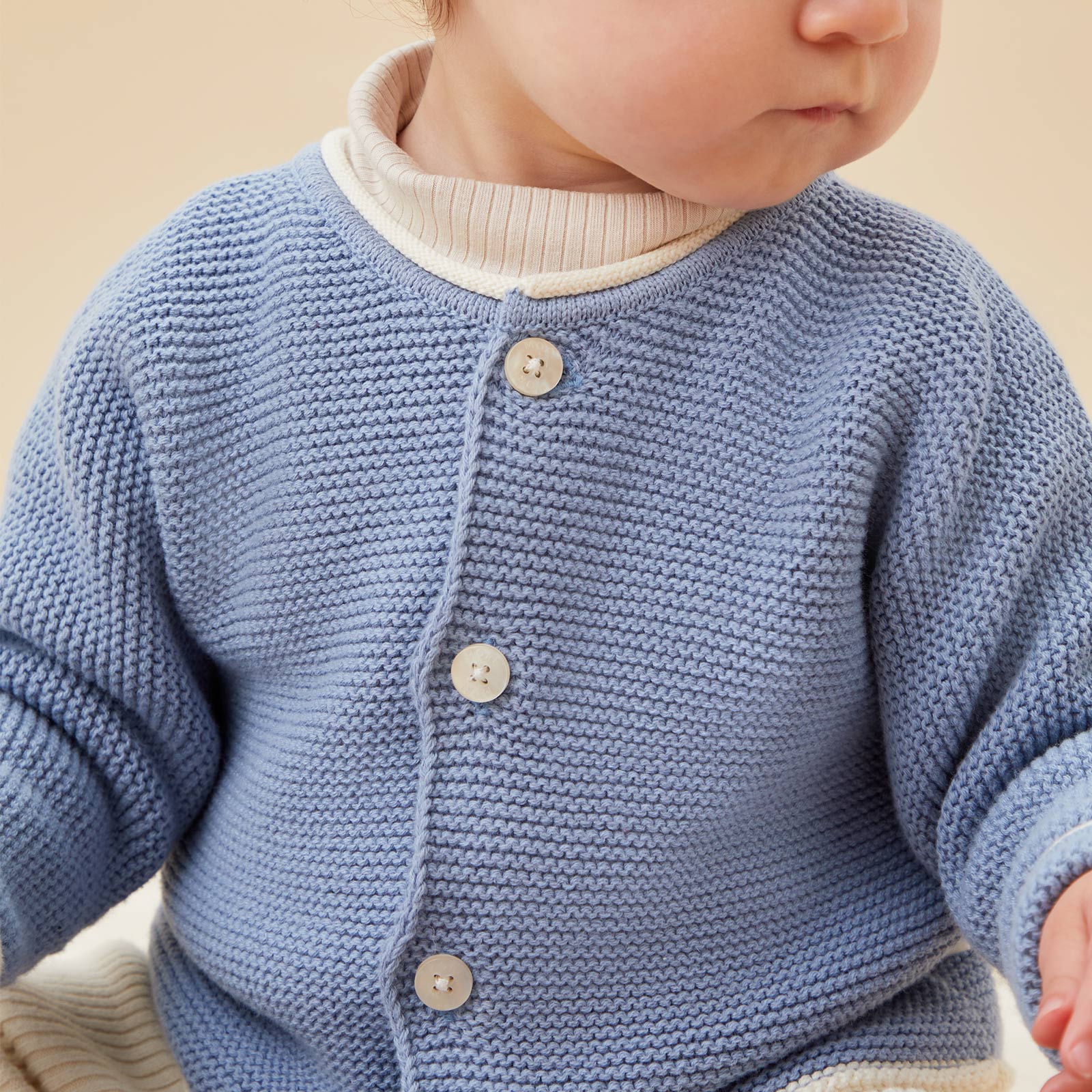 Garter Stitch Knitted Cardigan - Image 3