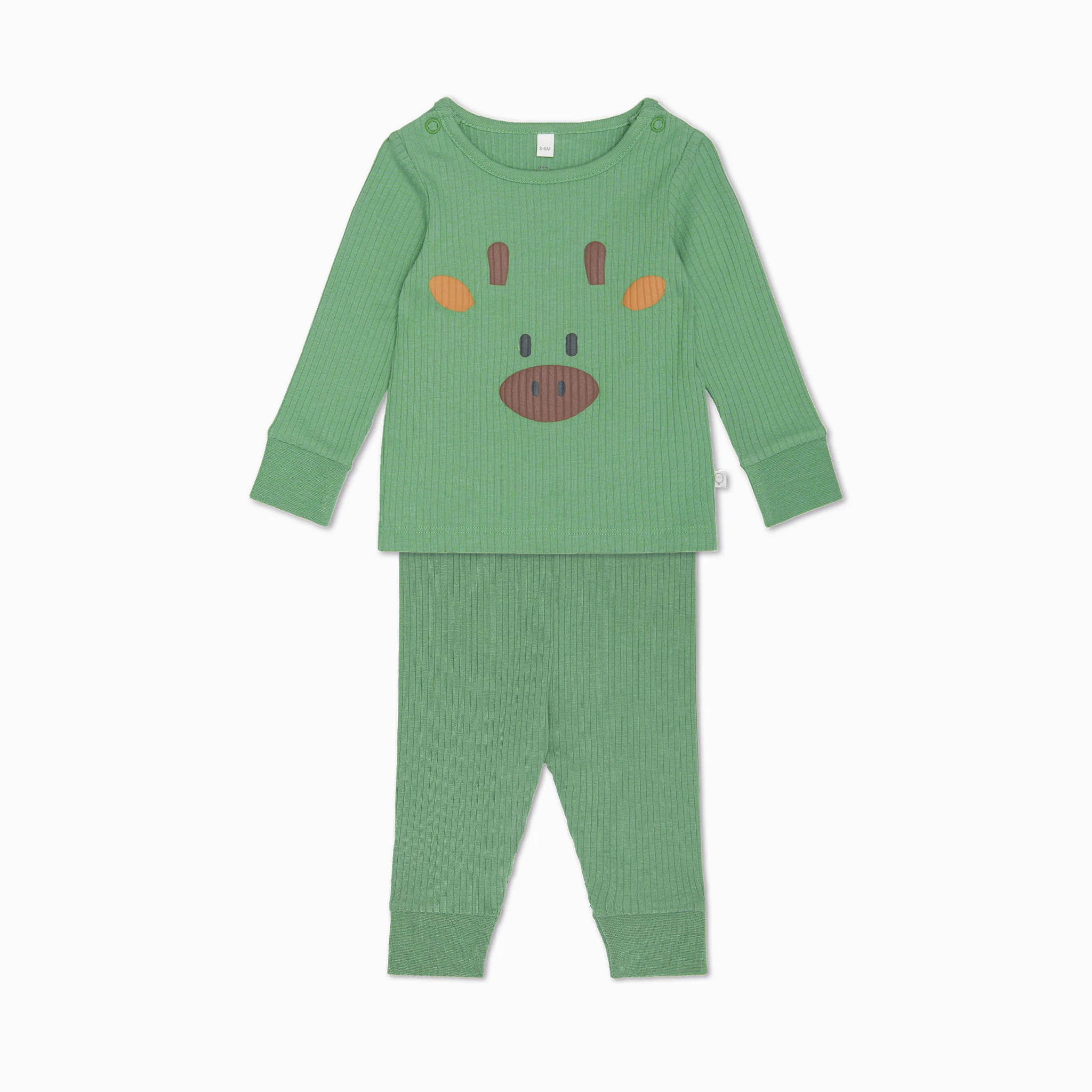 Giraffe Face Ribbed Pyjamas - Image 2
