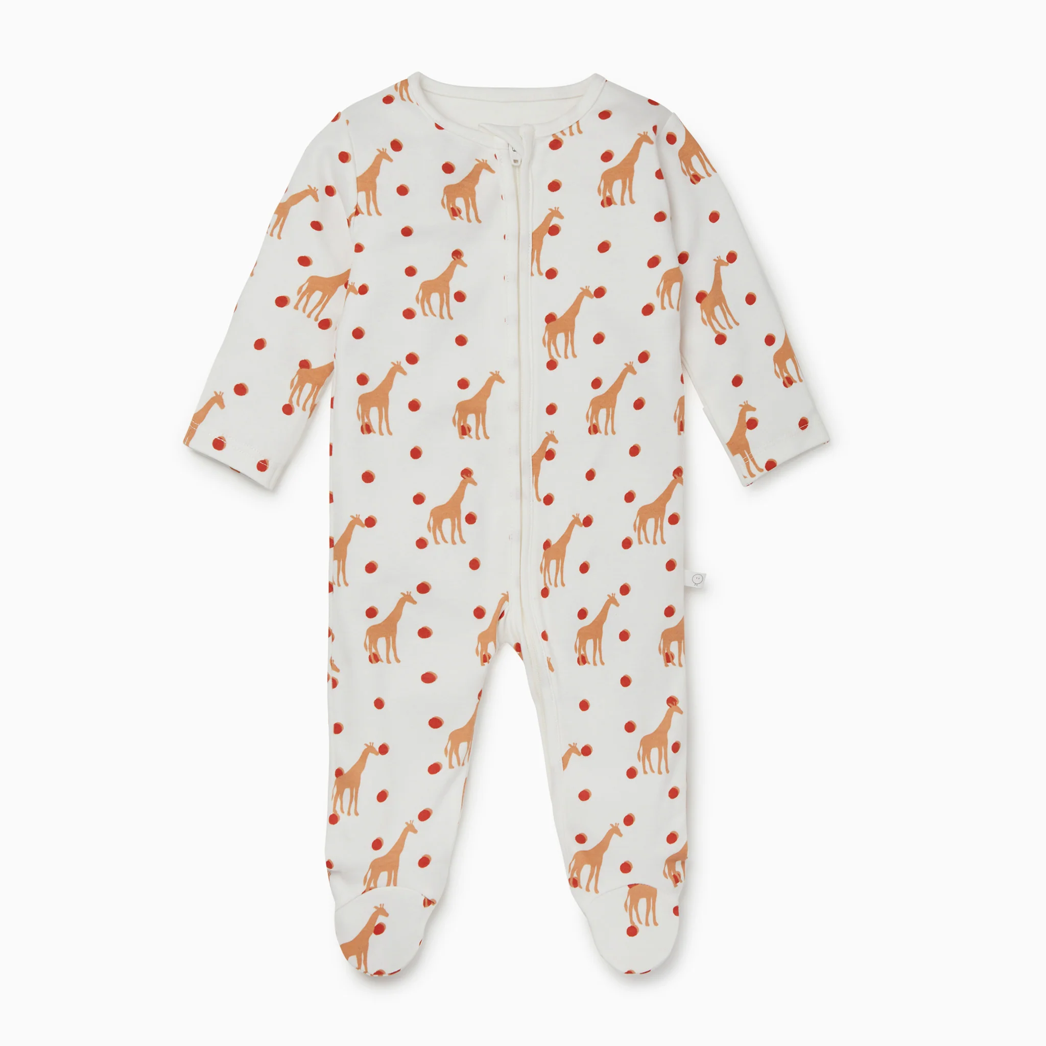 Giraffe Zip-Up Sleepsuit Twin Set - Image 2