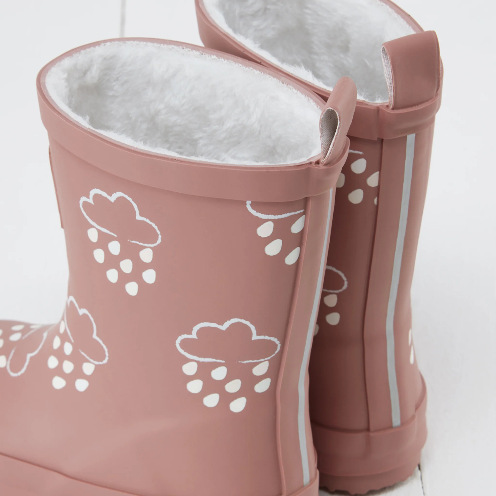 Grass & Air Colour-Revealing Wellies with Teddy Fleece Lining - Image 6