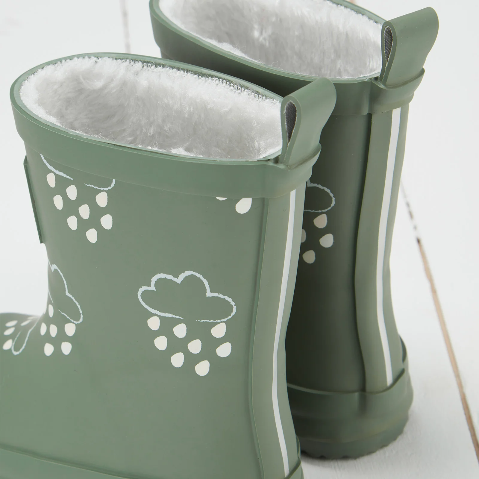 Grass & Air Colour-Revealing Wellies with Teddy Fleece Lining - Image 9