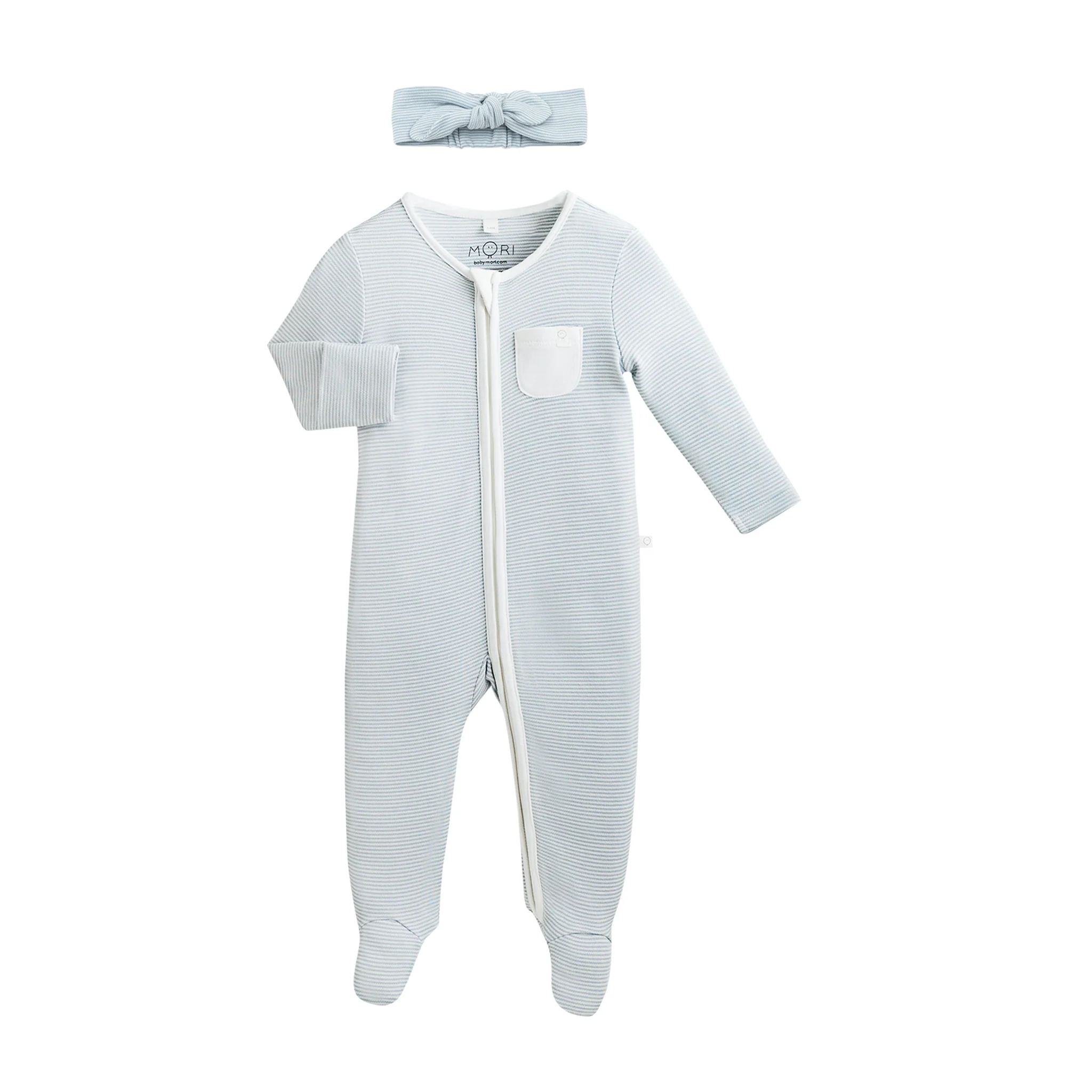 Headband & Zip-Up Sleepsuit Set - Image 3
