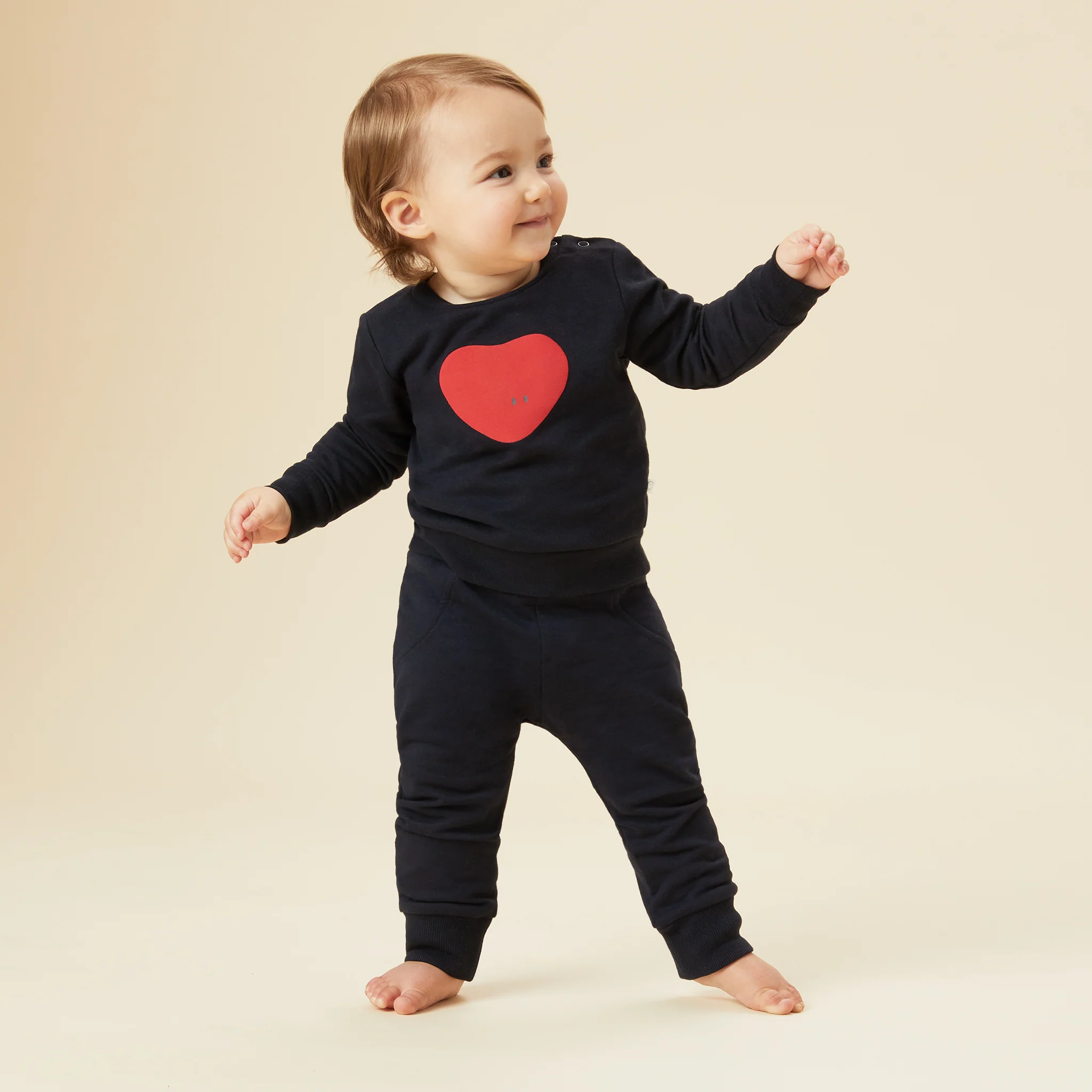 Heart Sweatshirt & Joggers Outfit