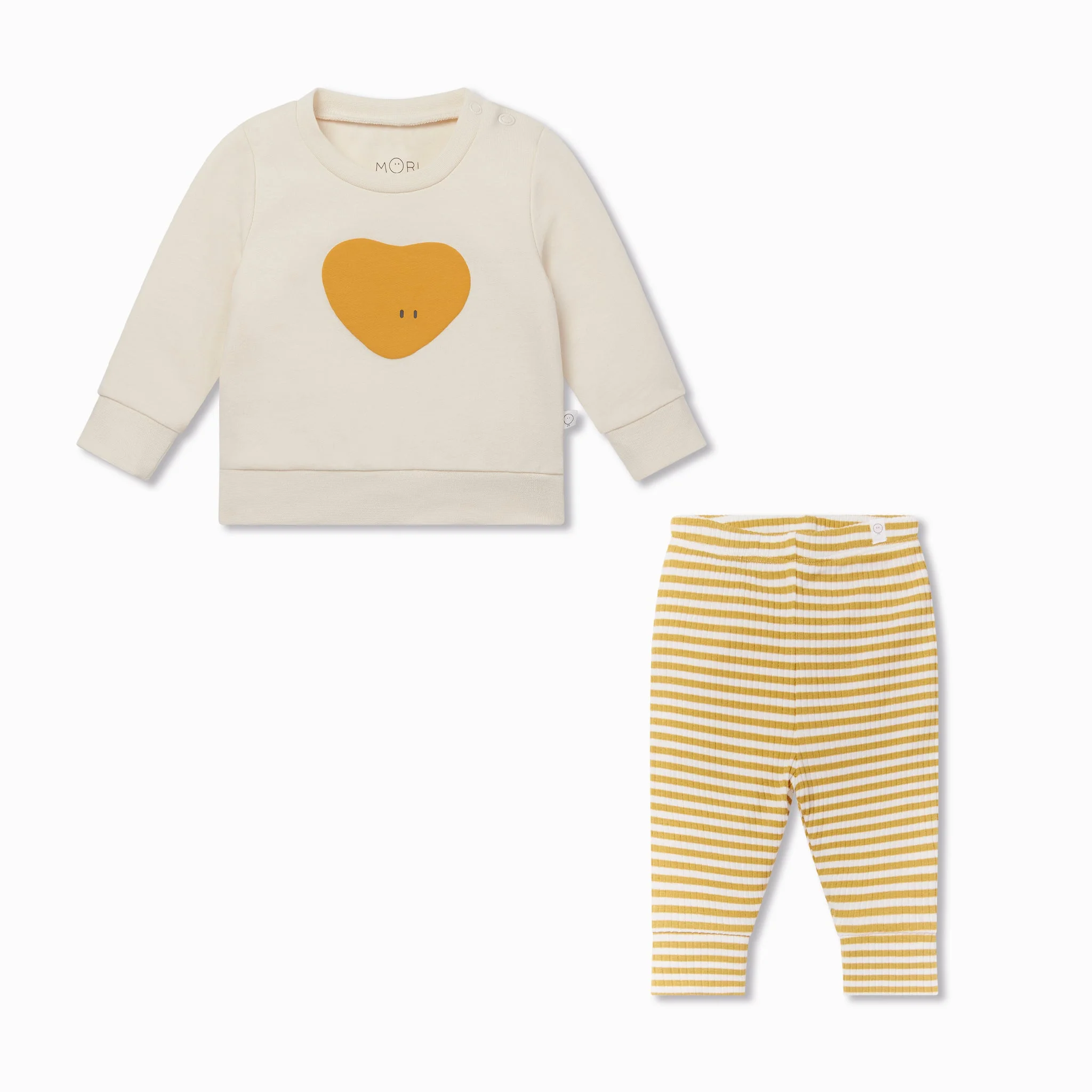 Heart Sweatshirt & Ribbed Leggings Outfit - Image 2