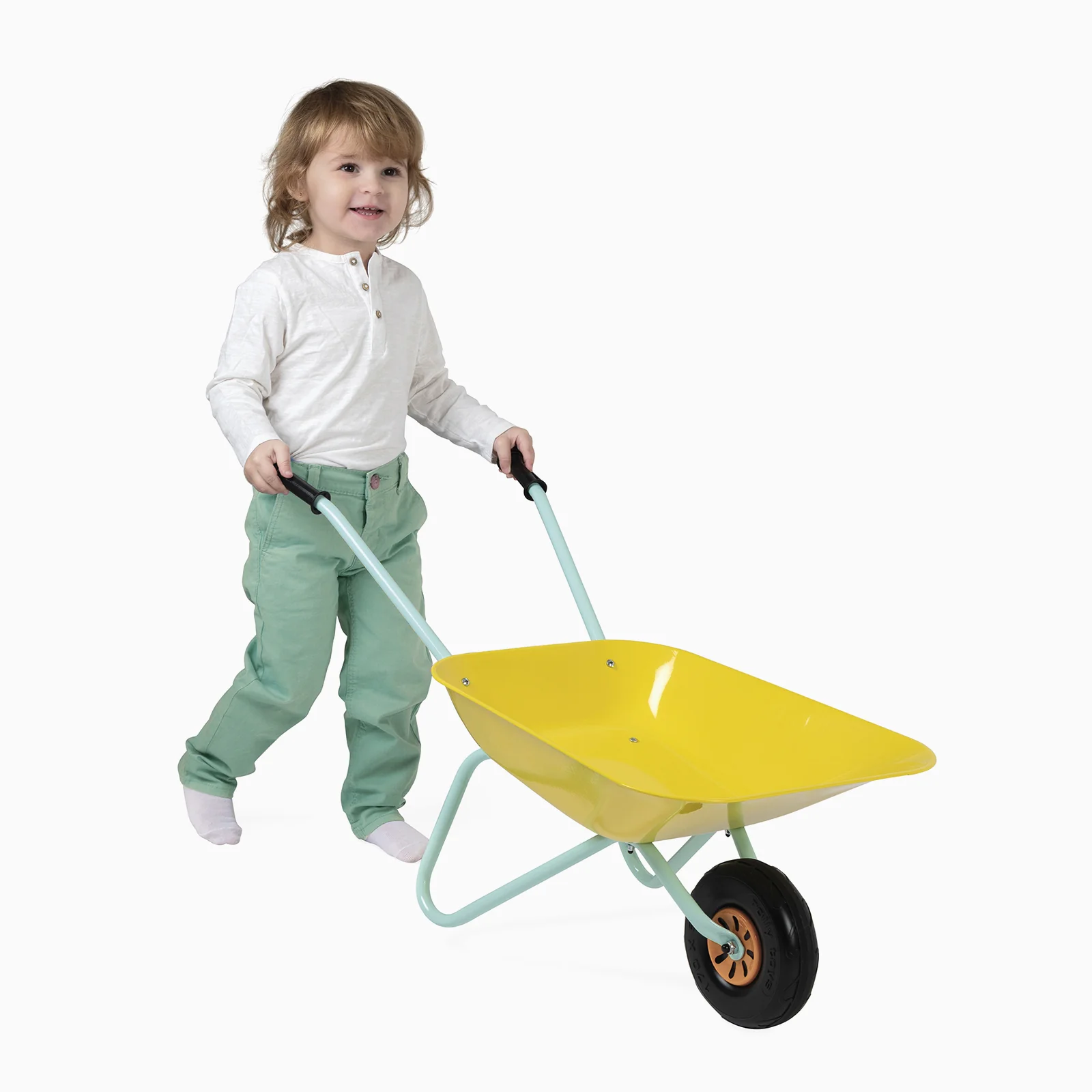 Janod Metal Wheelbarrow - Happy Garden - Image 3