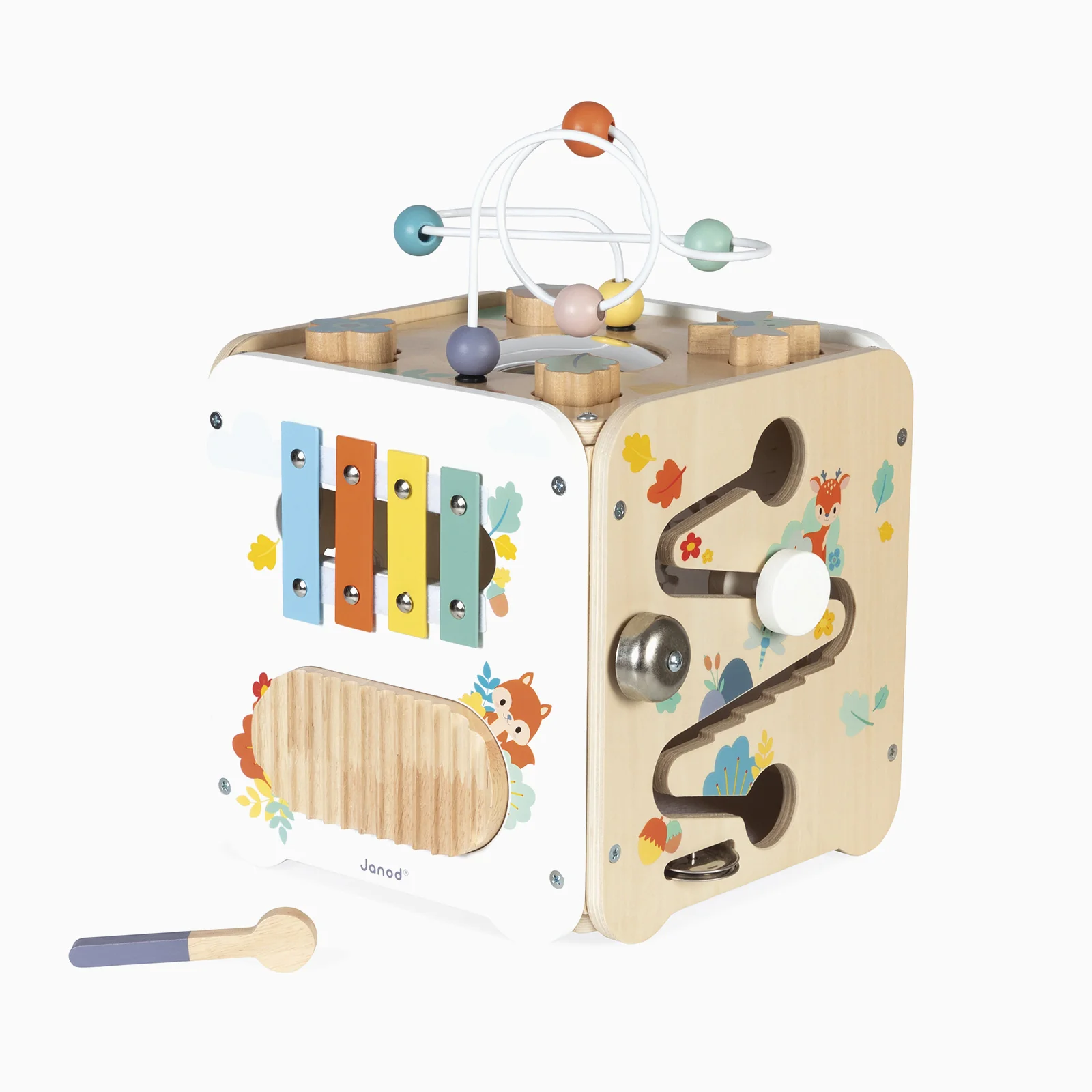Janod Multi-Activity Cube - Pure - Image 2