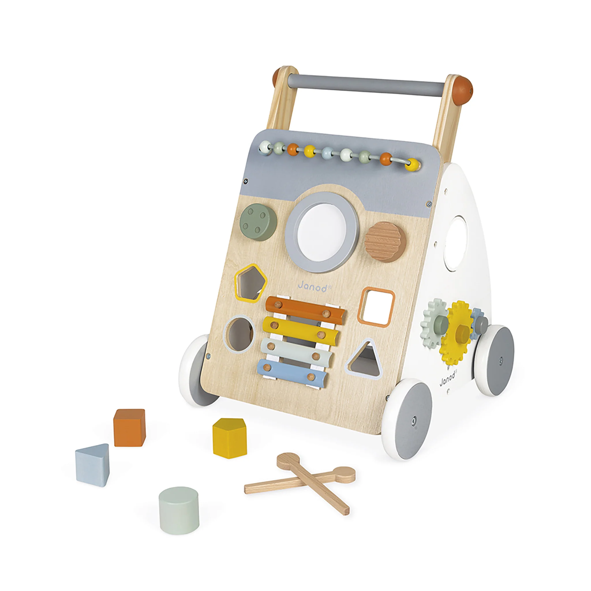 Janod Sweet Cocoon Multi-Activity Wooden Baby Walker - Image 6