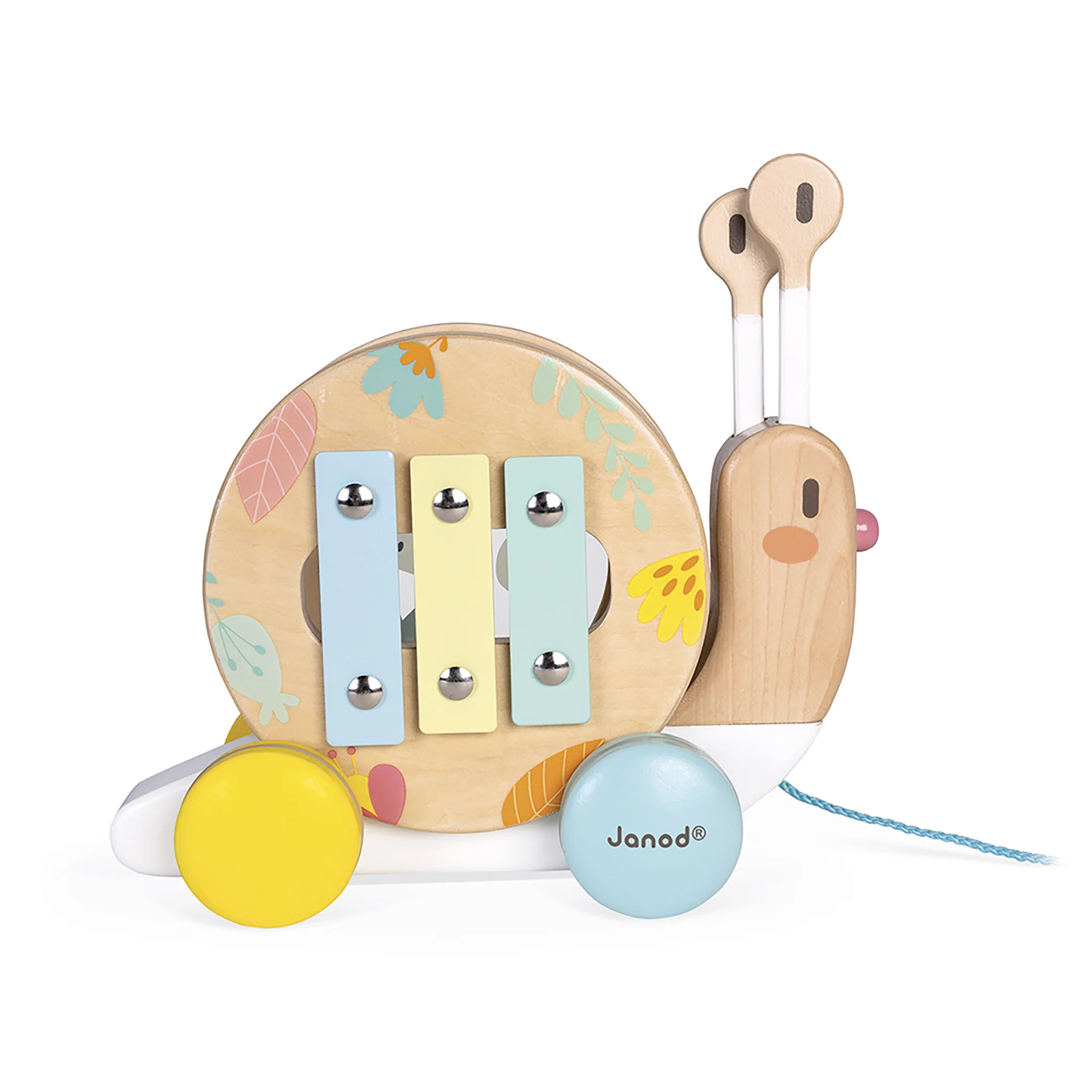 Janod Wooden Pure Pull-Along Snail - Image 6