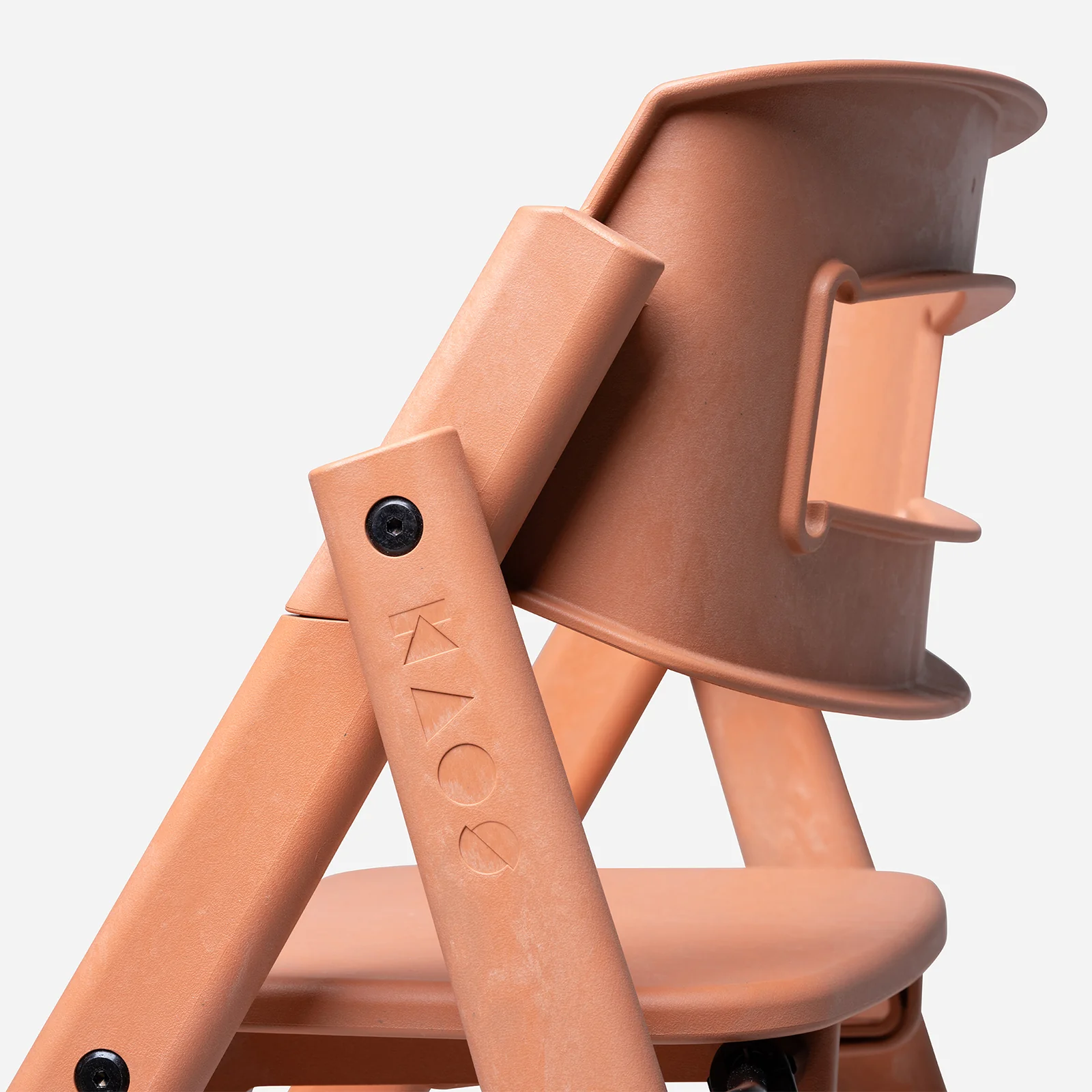 KAOS Klapp Recycled High Chair - Terracotta Pink - Image 6