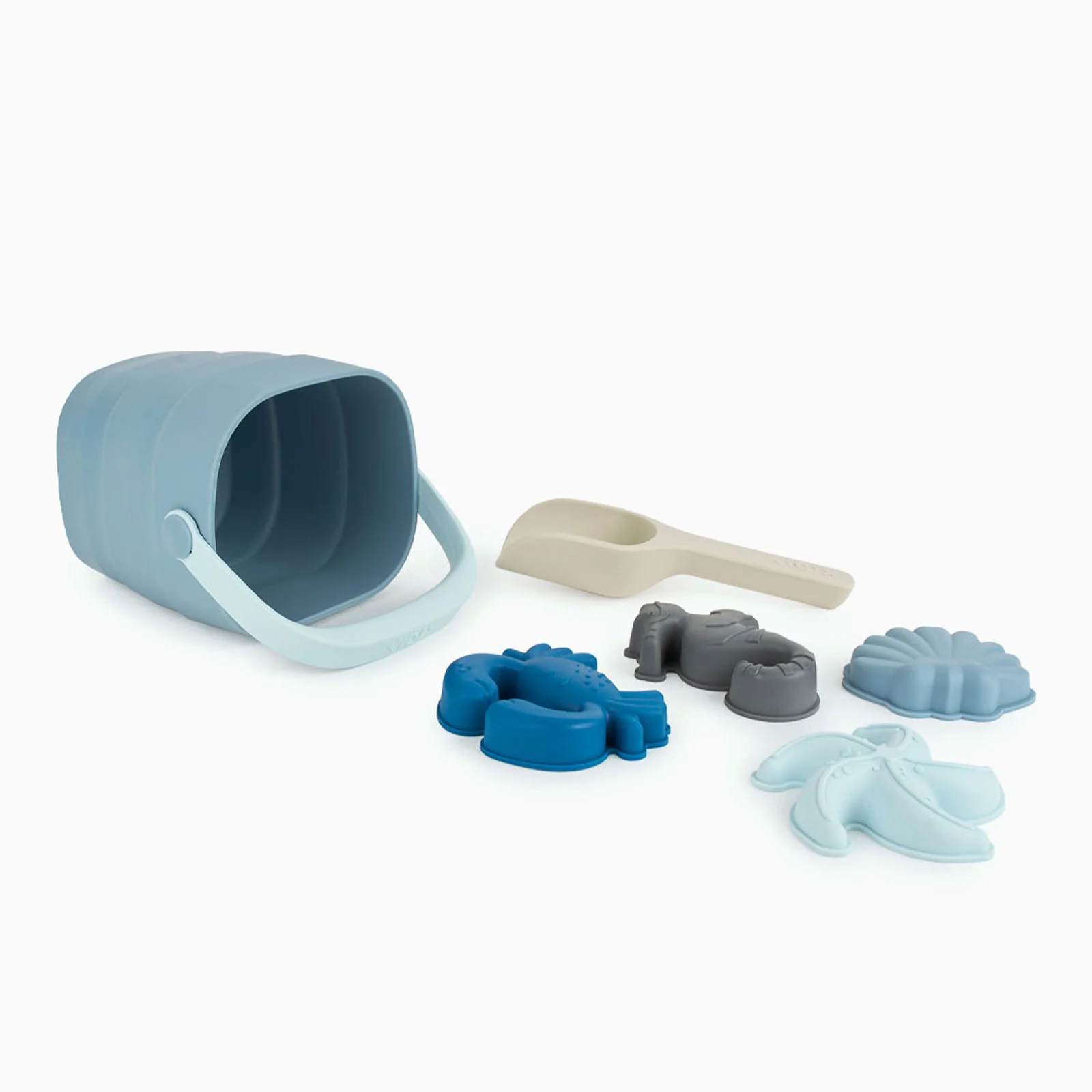 KIDLY by MORI Bucket, Spade & Sand Mold Set - Blue - Image 3