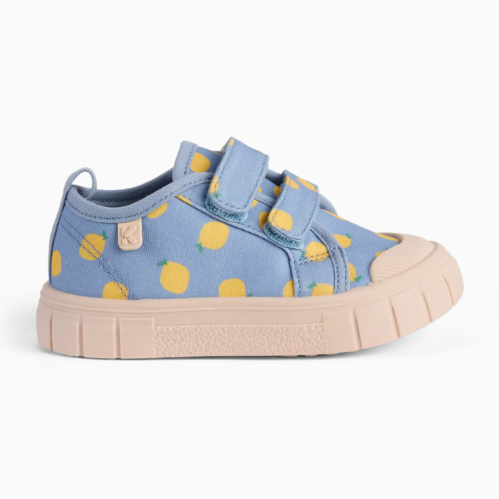 KIDLY by MORI Print Canvas Trainers - Lemon - Image 3