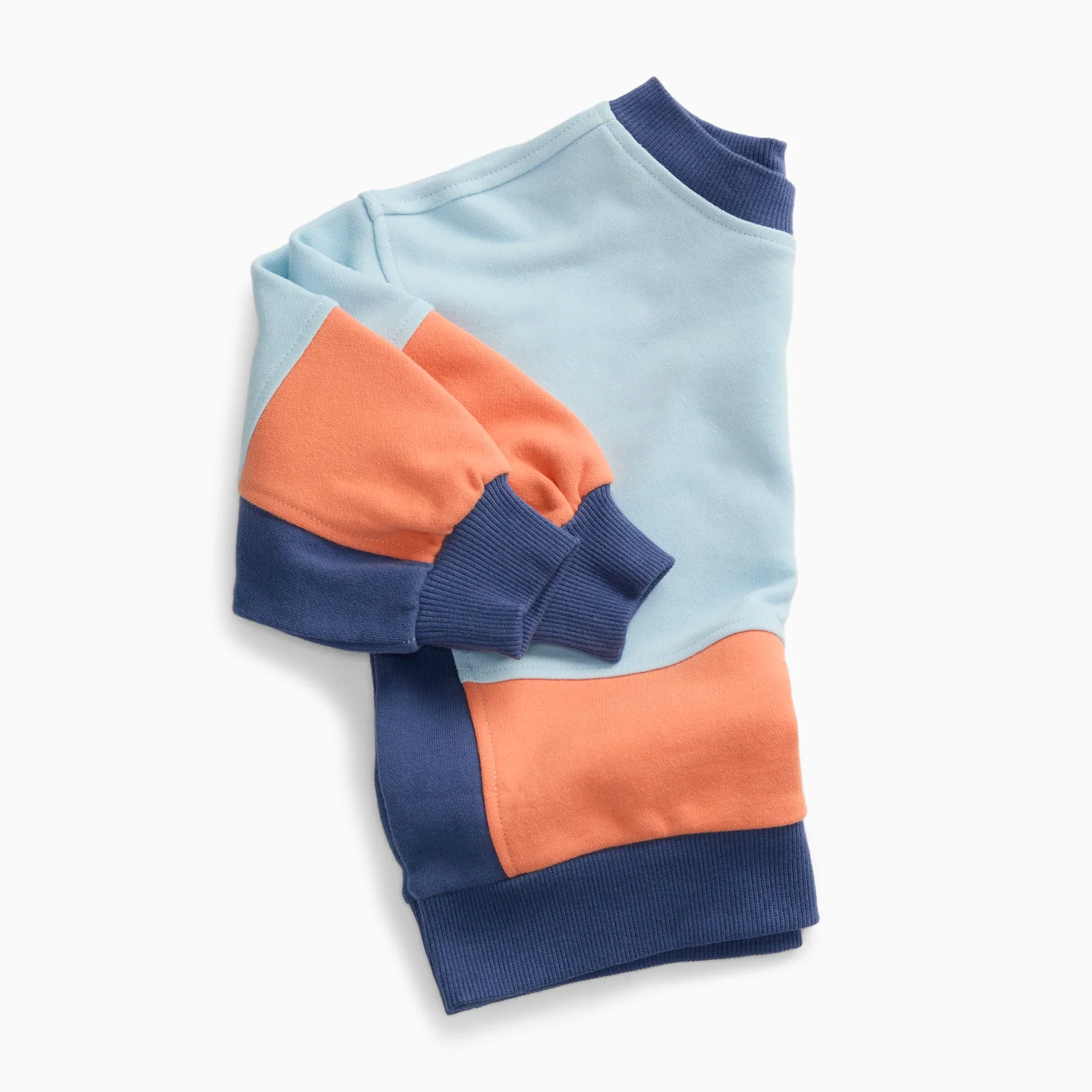 KIDLY by MORI Colourblock Sweatshirt - Blue & Orange - Image 3