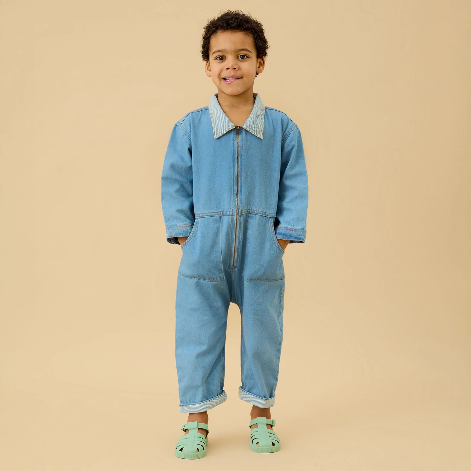 KIDLY by MORI Light Denim Jumpsuit