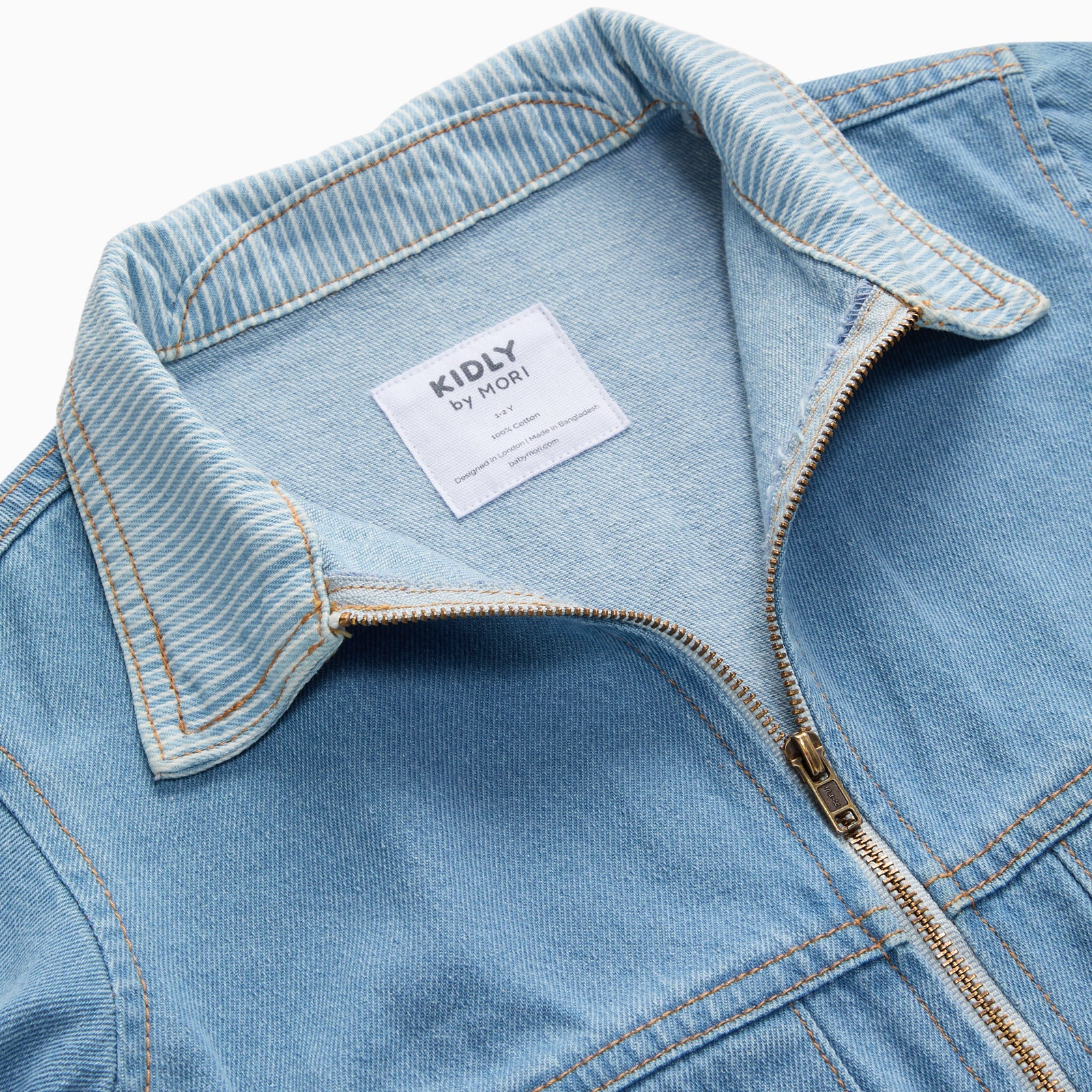 KIDLY by MORI Light Denim Jumpsuit - Image 5