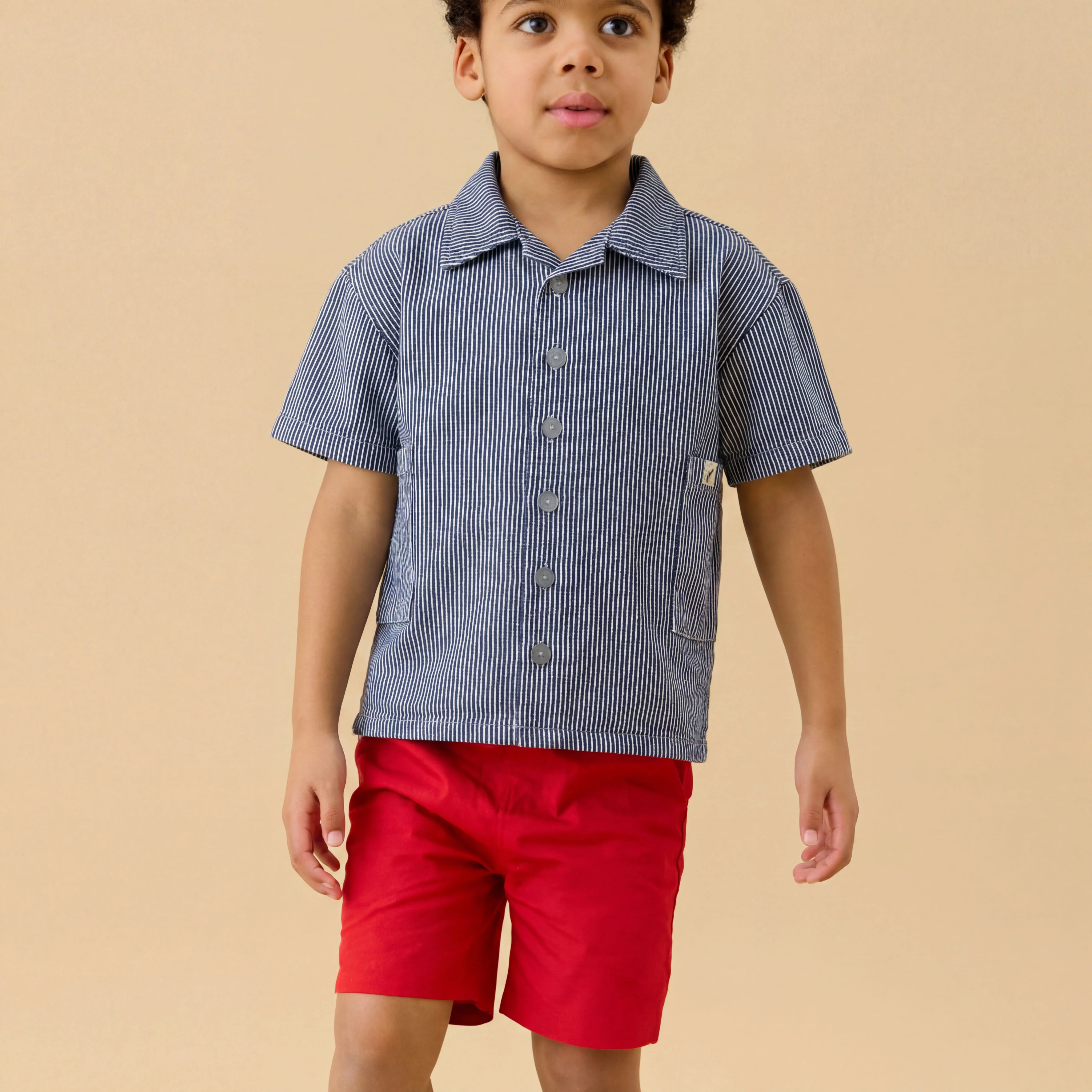 KIDLY by MORI Denim Striped Shirt
