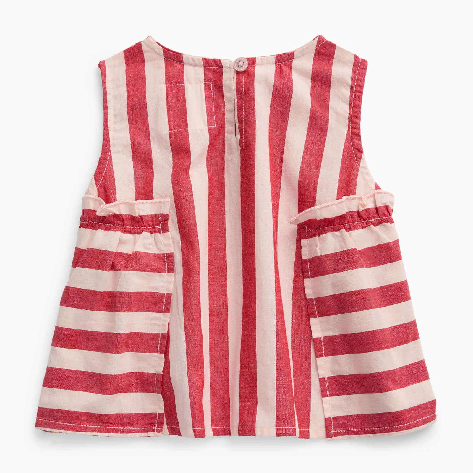 KIDLY by MORI Red Striped Cotton Top - Image 3