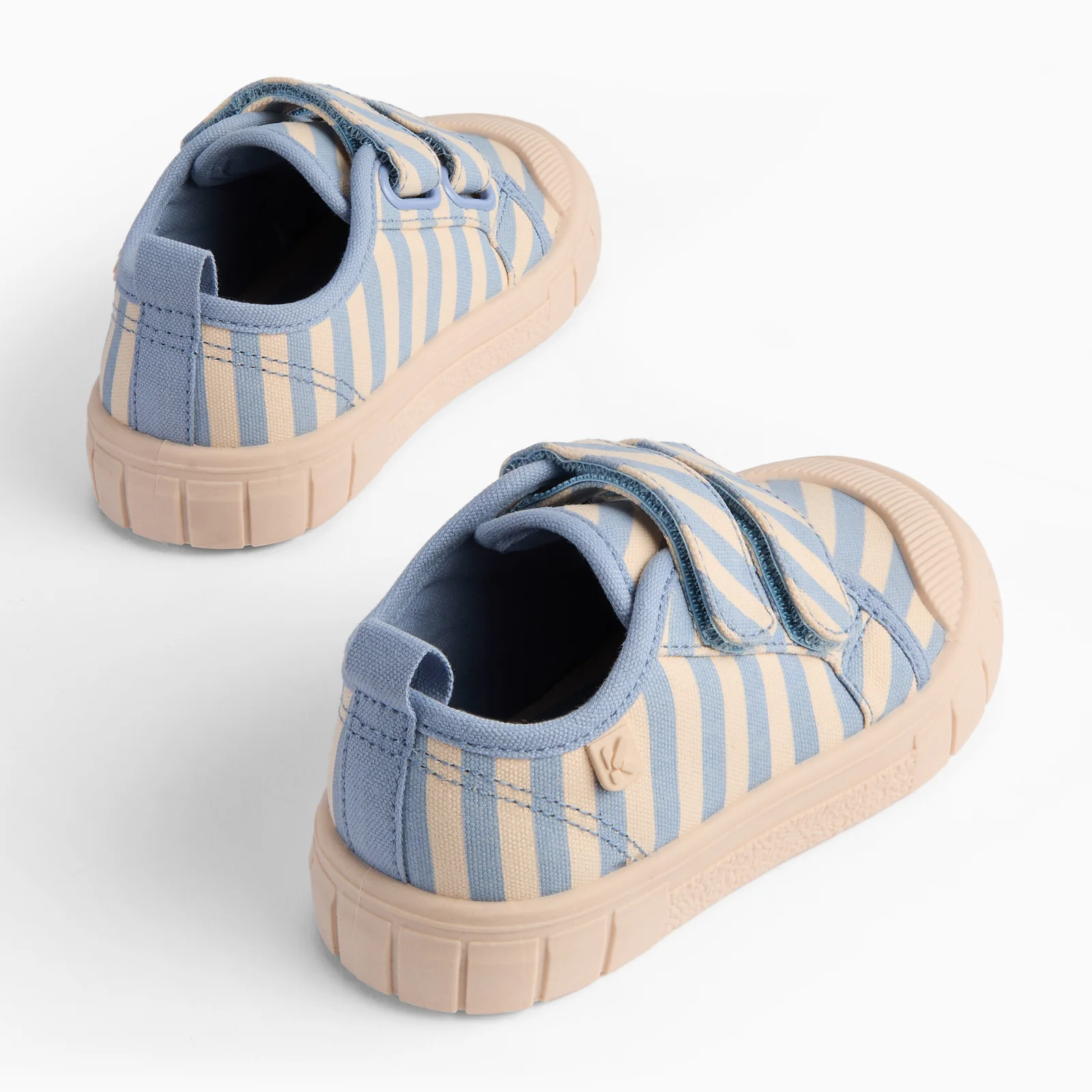 KIDLY by MORI Striped Canvas Trainers - Blue - Image 4