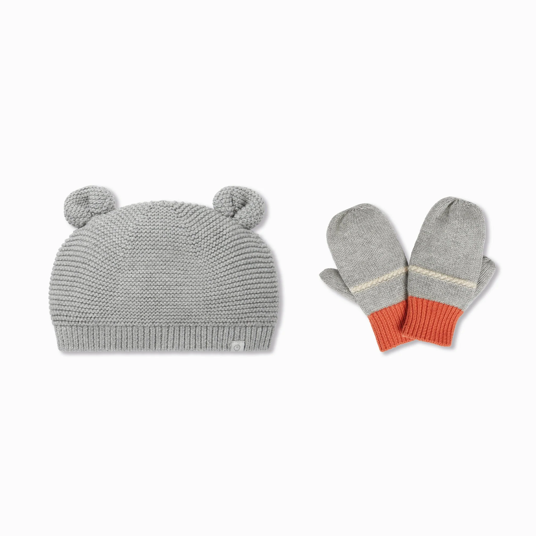 Knitted Baby Bear Hat & Mittens Set - Image 4