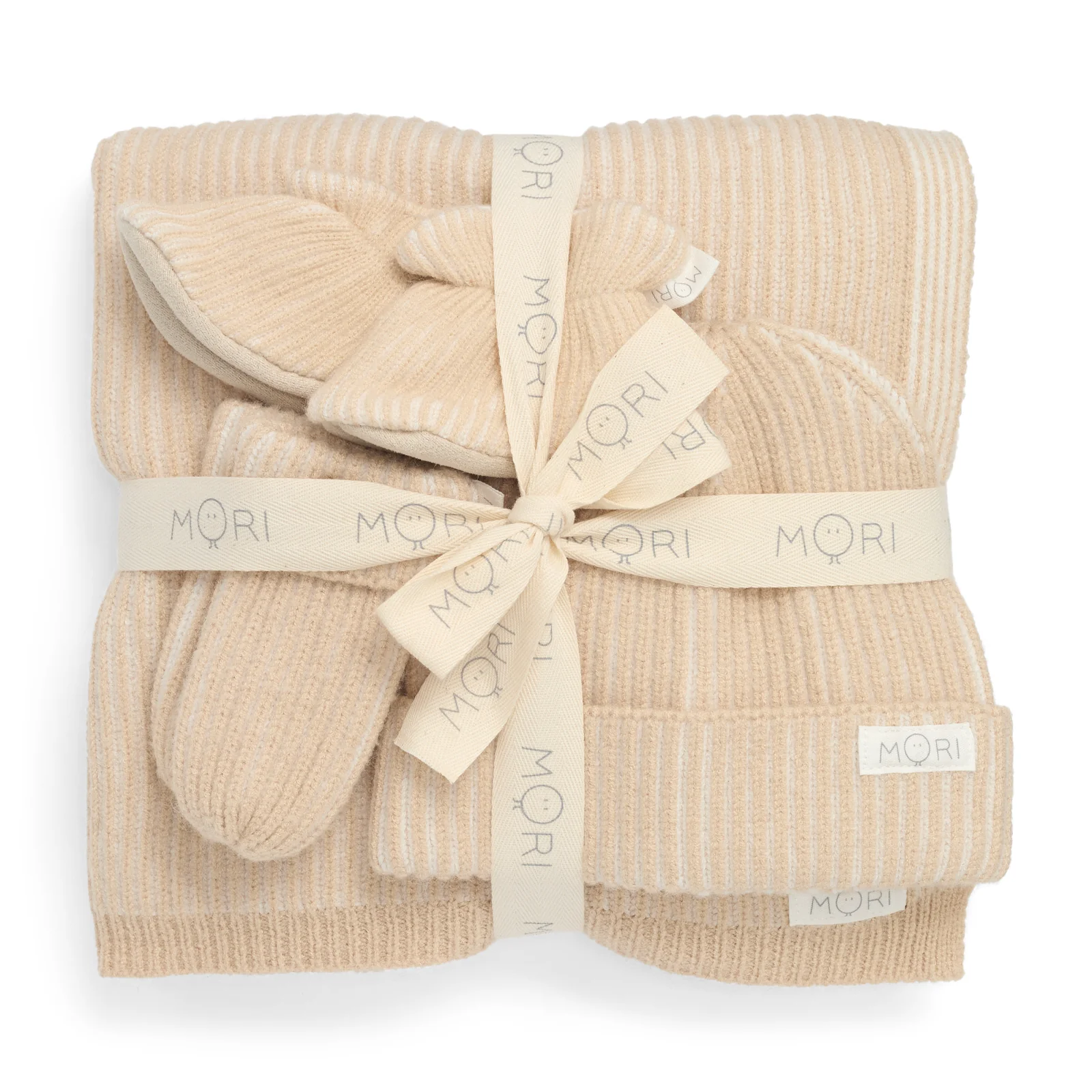 Knitted Beanie, Mittens, Booties & Blanket Set - Image 2